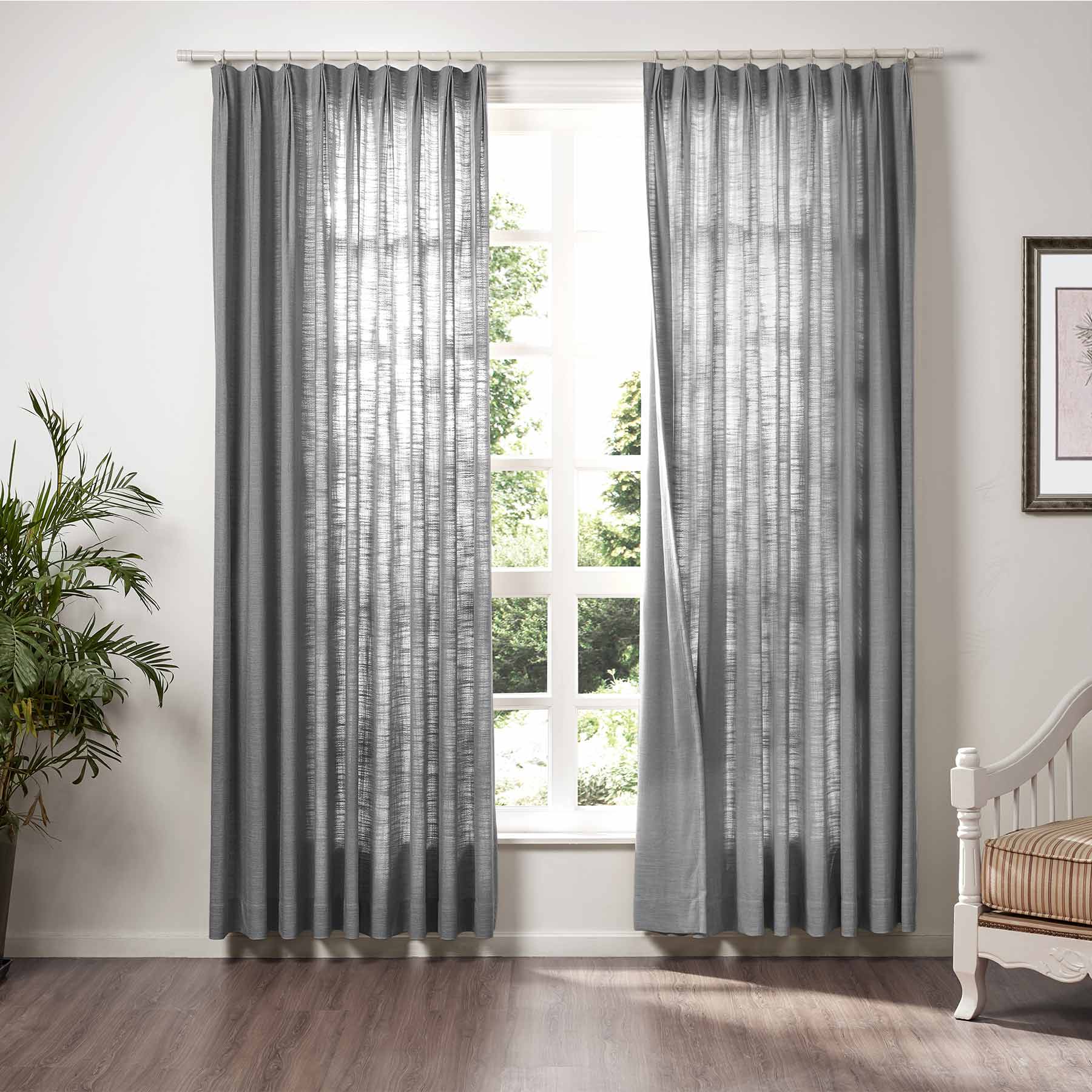 Lily Linen Curtains & Drapes Soft Top-Neutral Decor