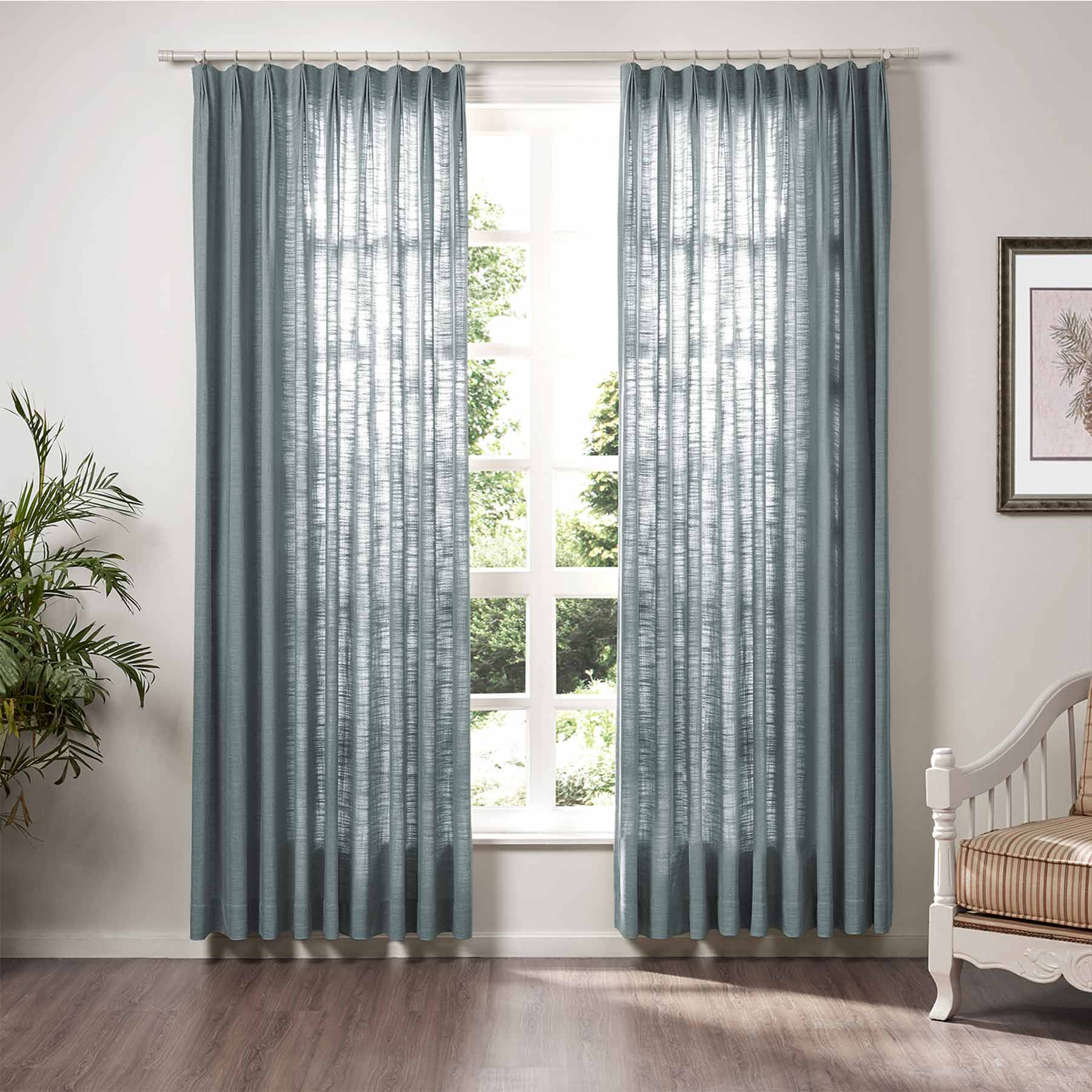 Lily Linen Curtains & Drapes Soft Top-Neutral Decor