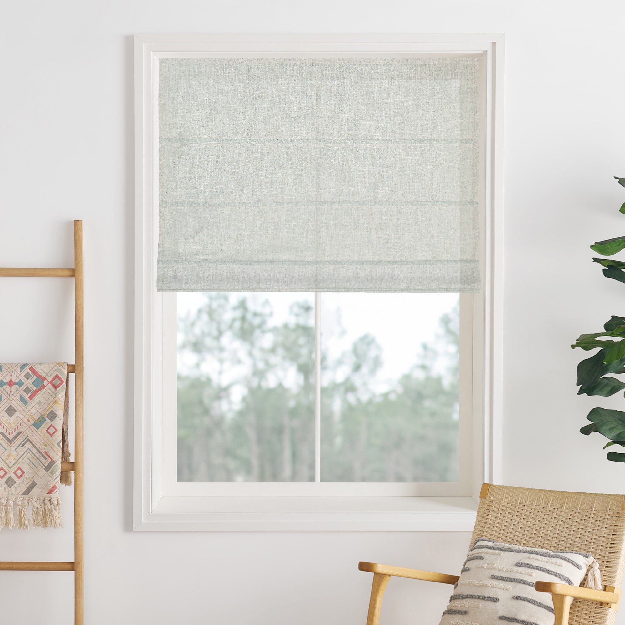 Lily Linen Roman Shades & Blinds-Neutral Decor