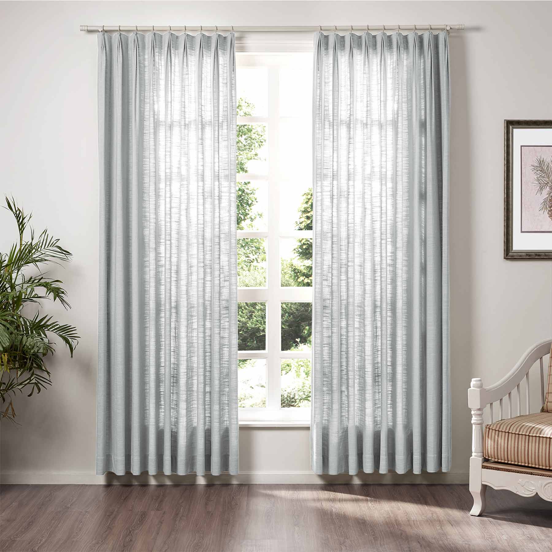 Lily Linen Curtains & Drapes Soft Top-Neutral Decor