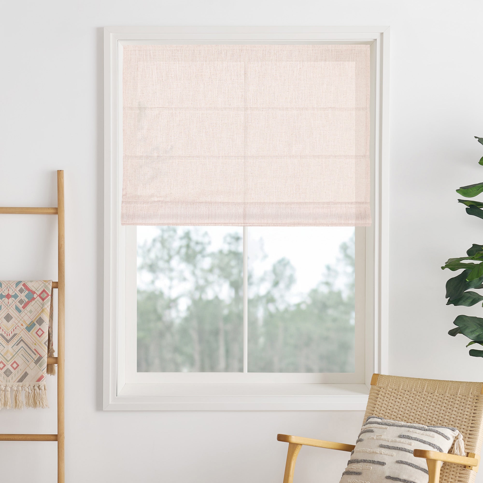 Lily Linen Roman Shades & Blinds-Neutral Decor
