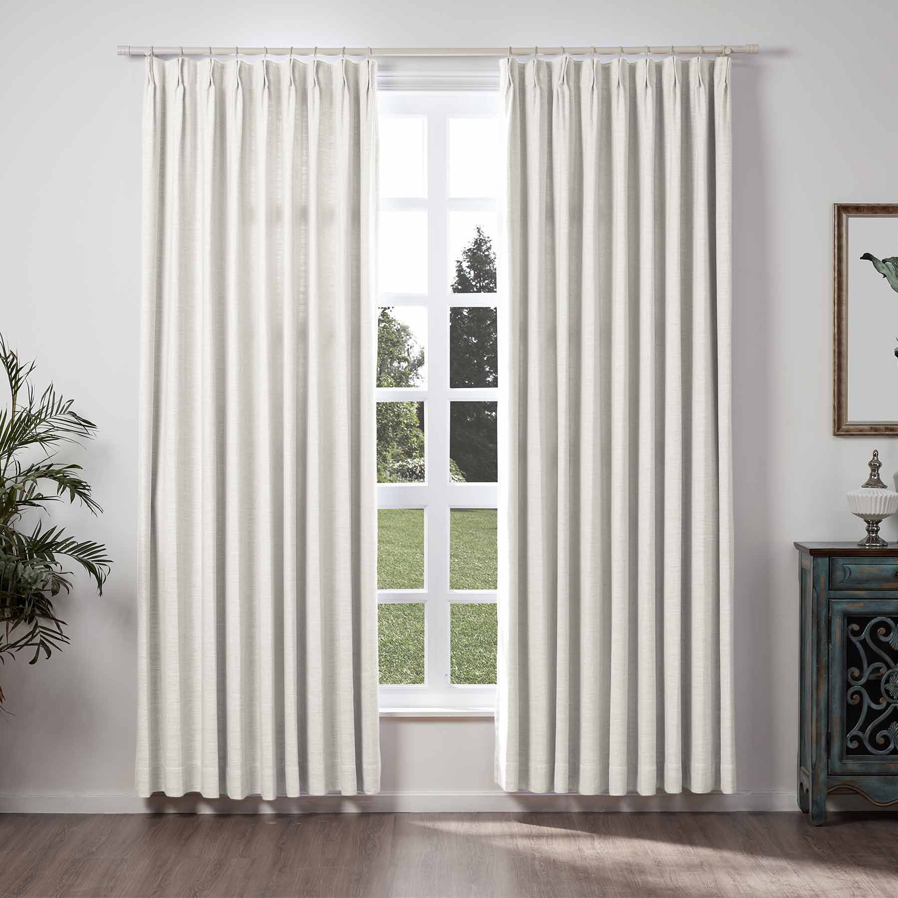 Lily Linen Curtains & Drapes Soft Top-Neutral Decor