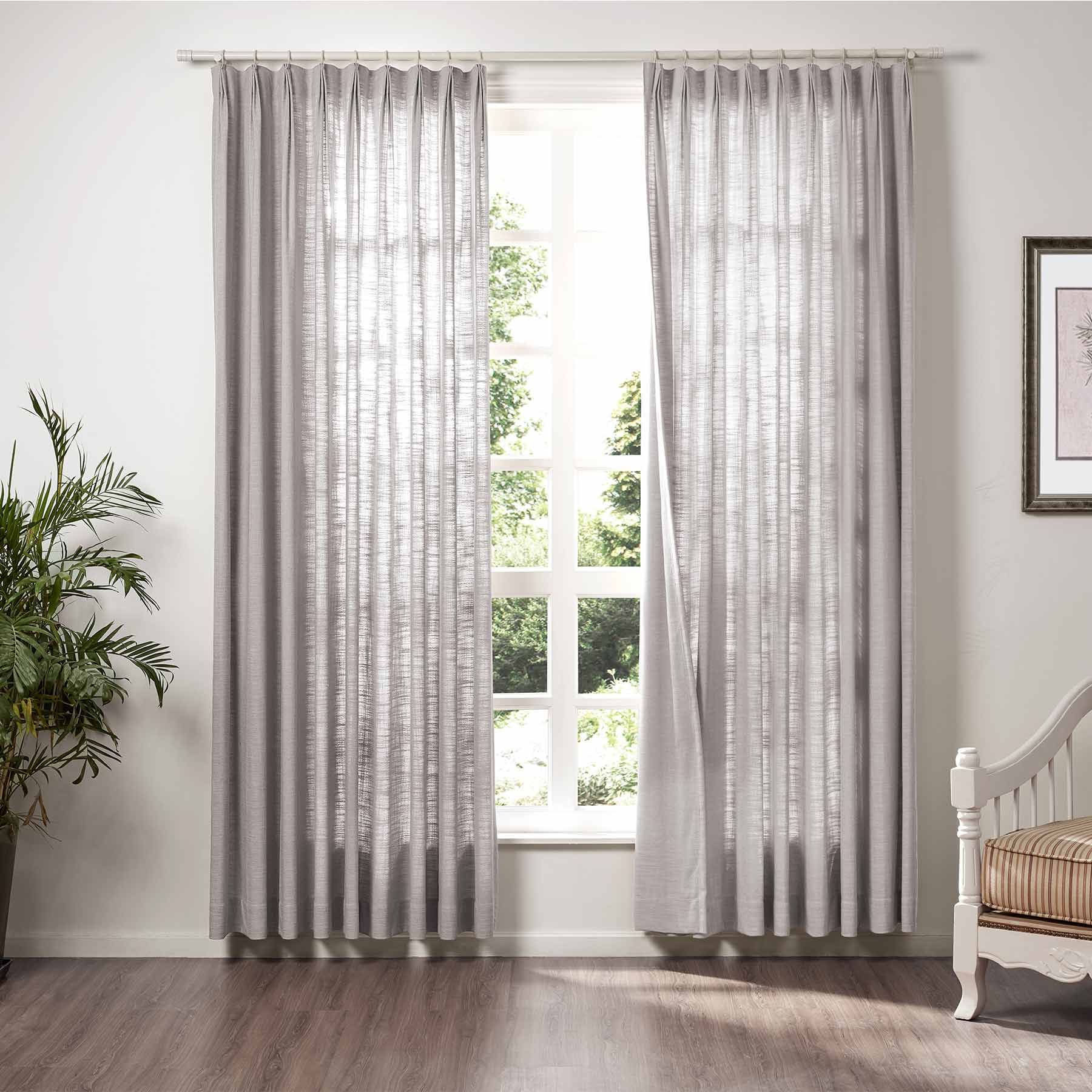 Lily Linen Curtains & Drapes Soft Top-Neutral Decor