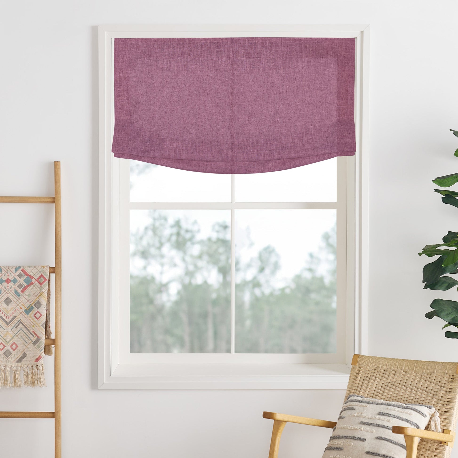 Lily Linen Roman Shades & Blinds | Relaxed-Neutral Decor