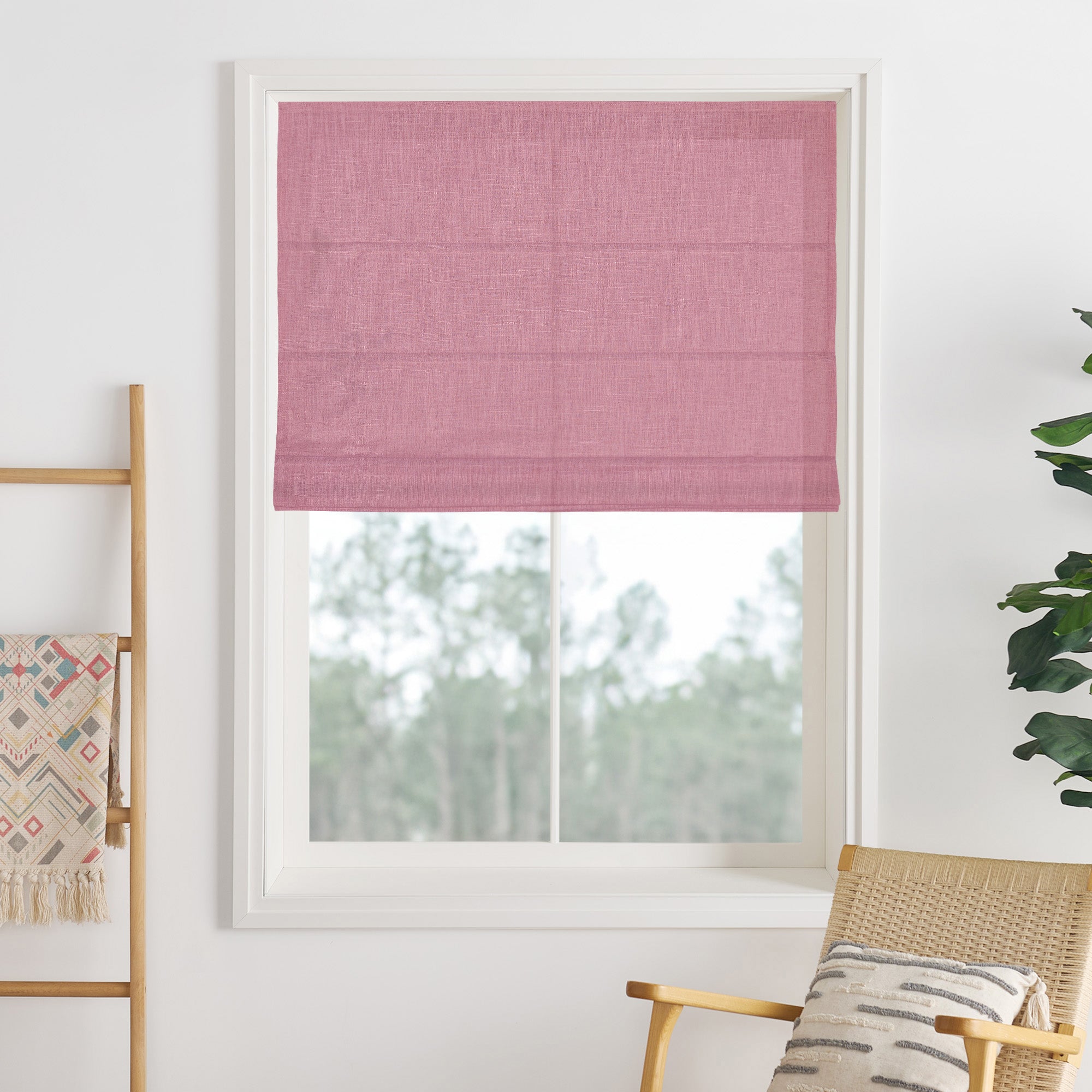 Lily Linen Roman Shades & Blinds-Neutral Decor