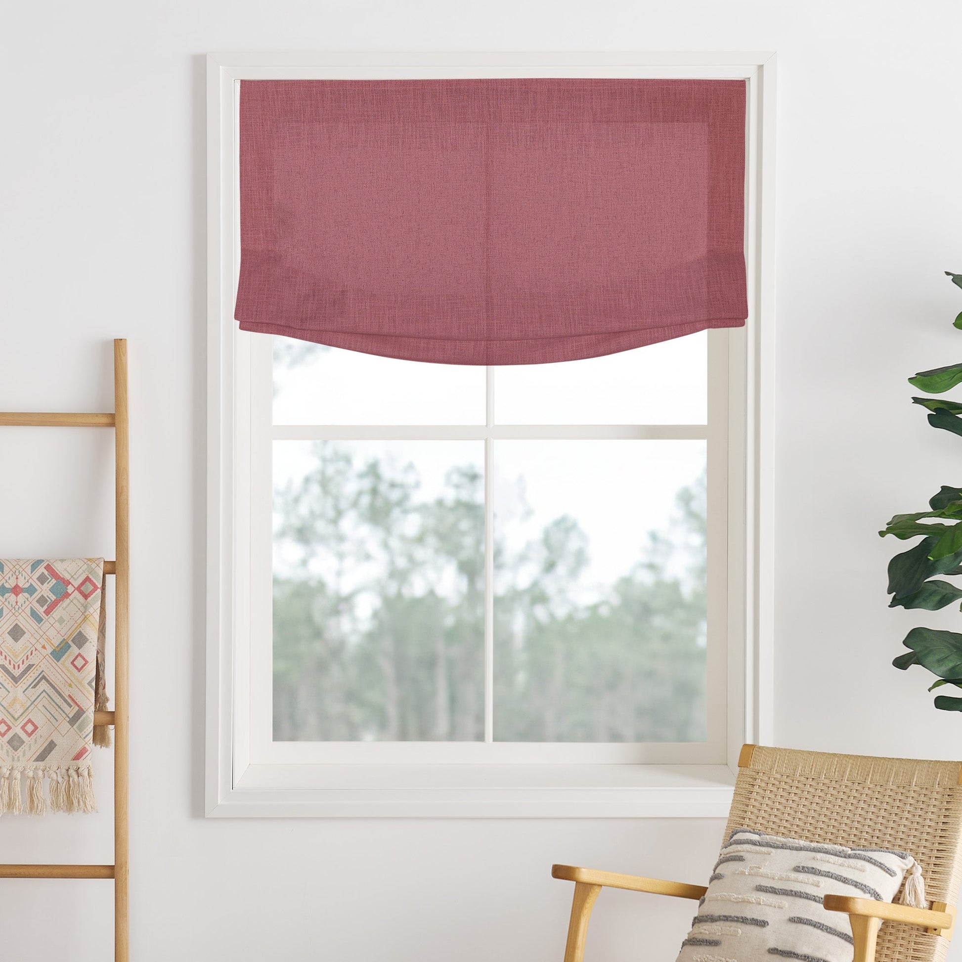 Lily Linen Roman Shades & Blinds | Relaxed-Neutral Decor