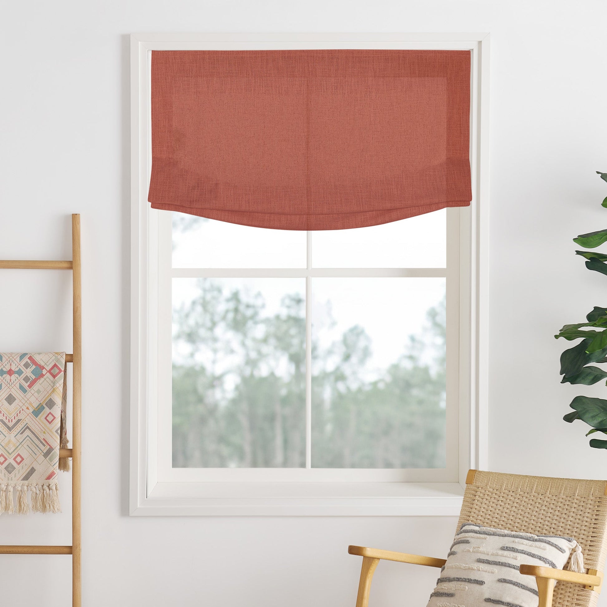 Lily Linen Roman Shades & Blinds | Relaxed-Neutral Decor