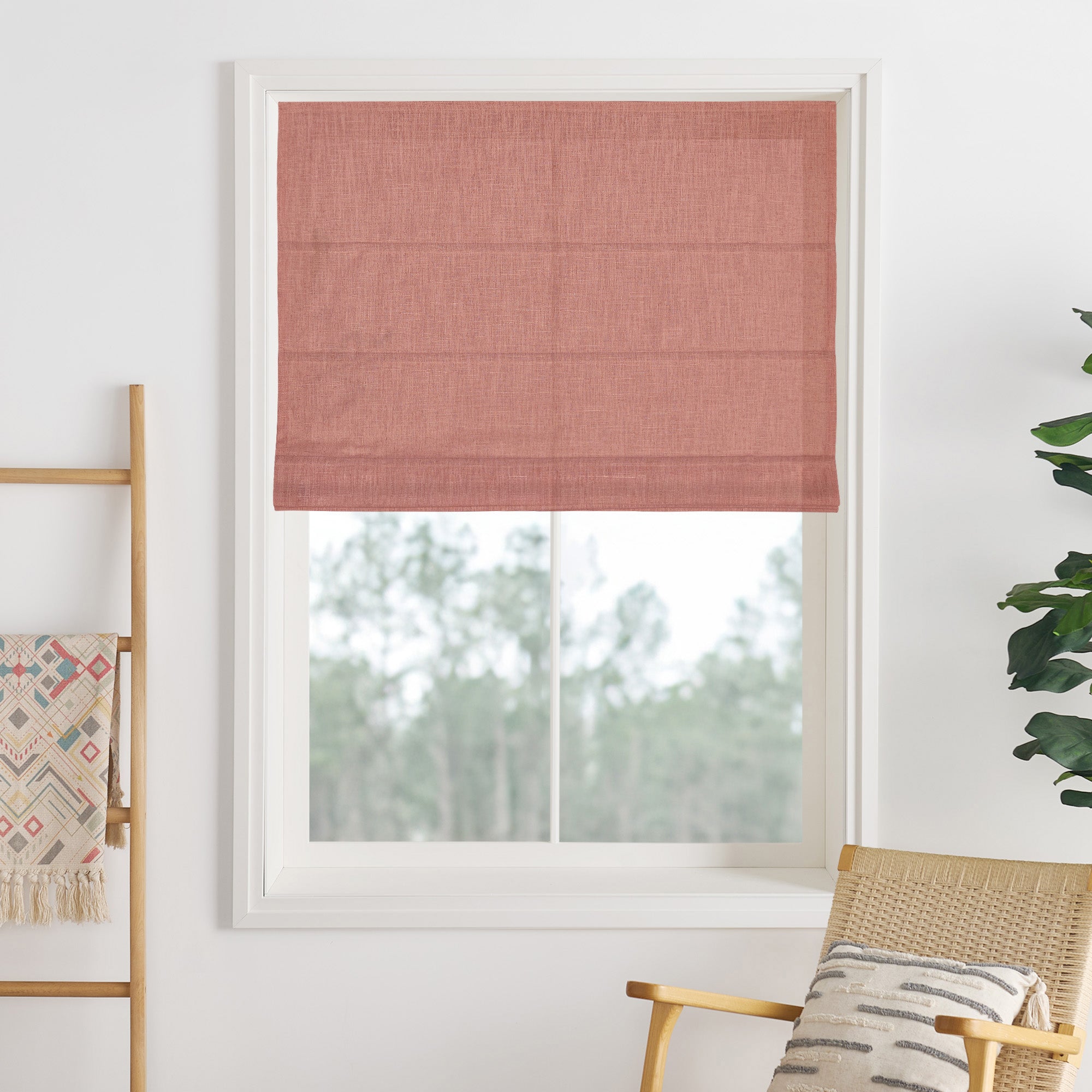 Lily Linen Roman Shades & Blinds-Neutral Decor