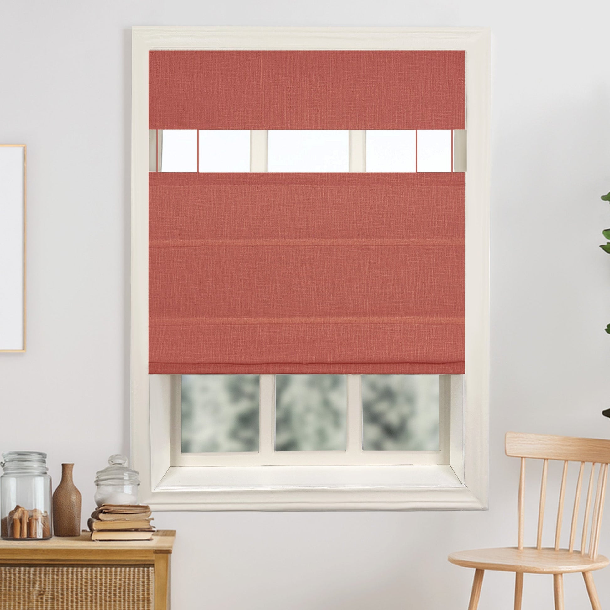 Lily Linen Top Down Bottom Up Roman Shades & Blinds | Lily-D-Neutral Decor