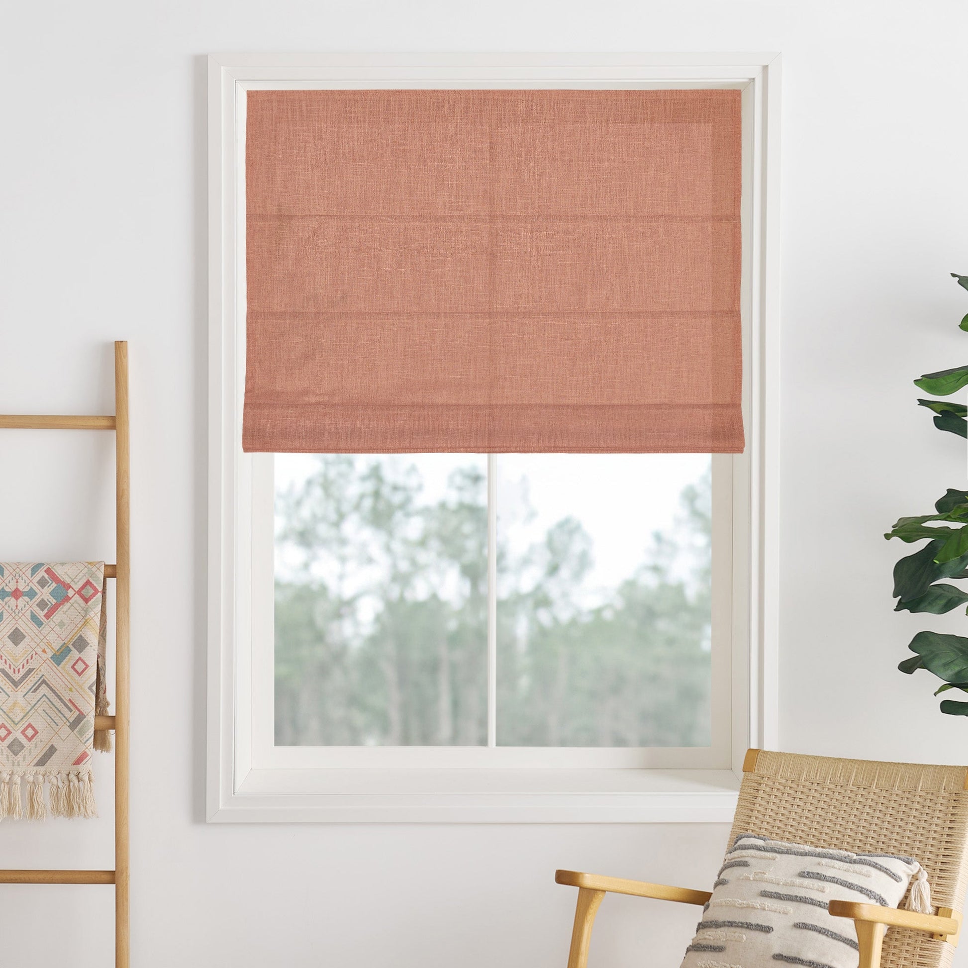 Lily Linen Roman Shades & Blinds-Neutral Decor