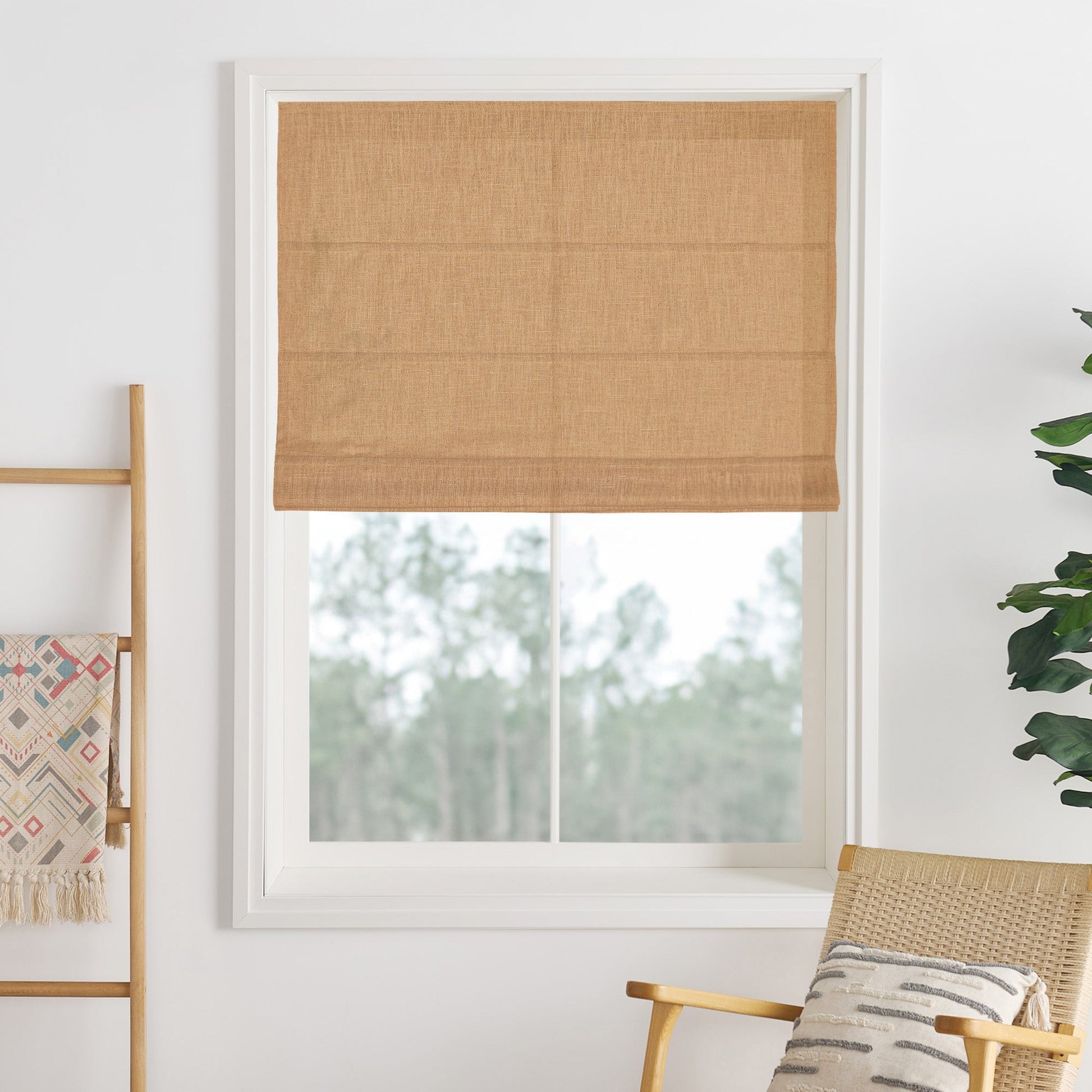Lily Linen Roman Shades & Blinds-Neutral Decor