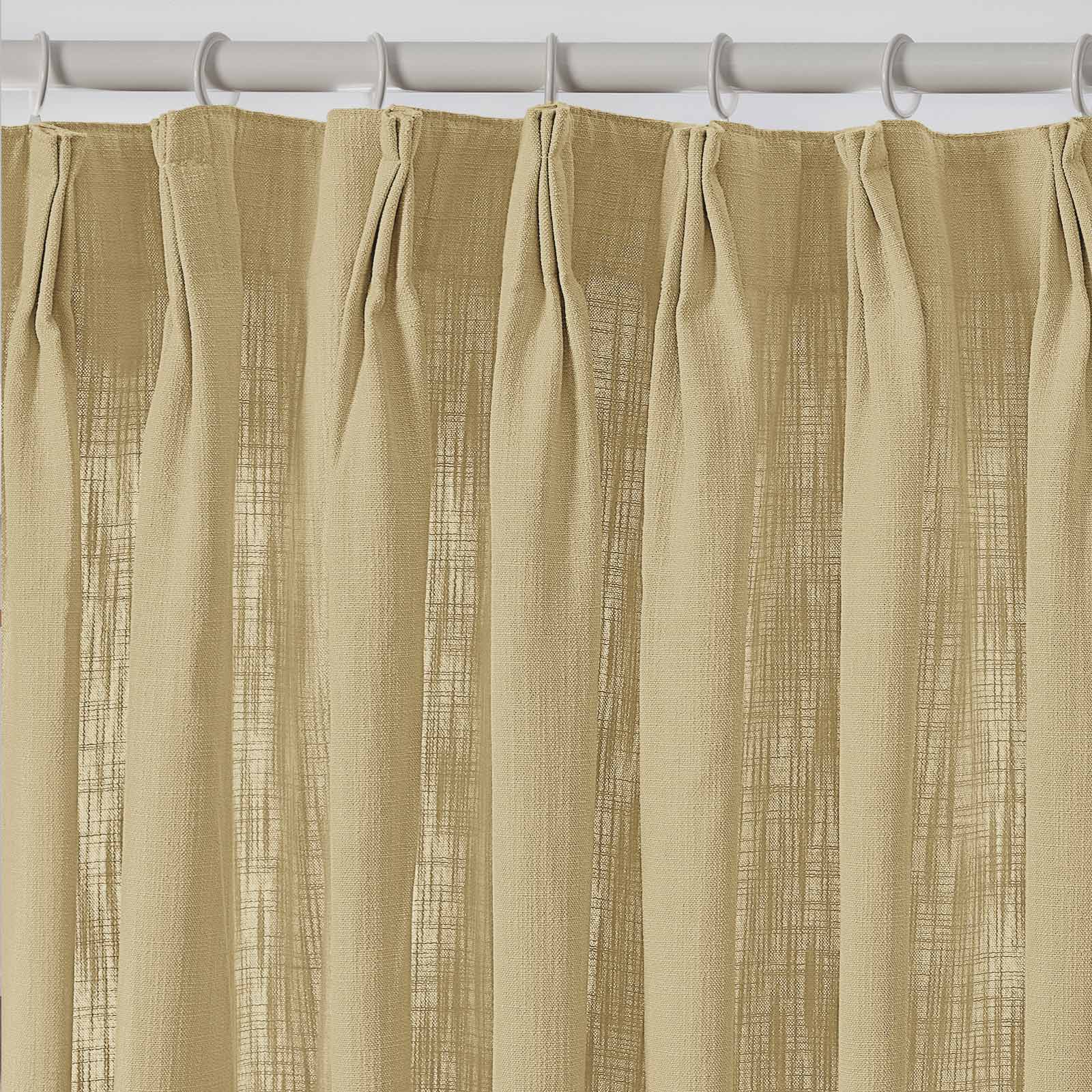 Lily Linen Curtains & Drapes Pleated-Neutral Decor