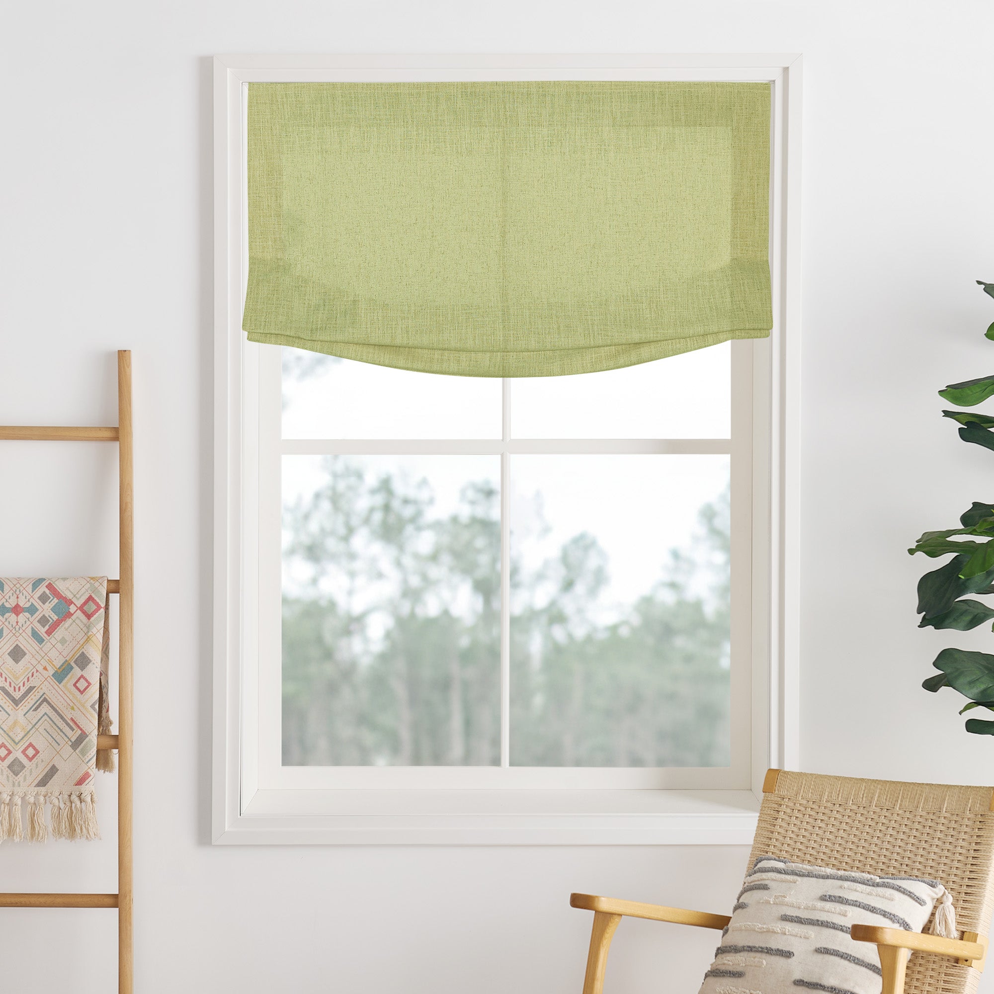 Lily Linen Roman Shades & Blinds | Relaxed-Neutral Decor