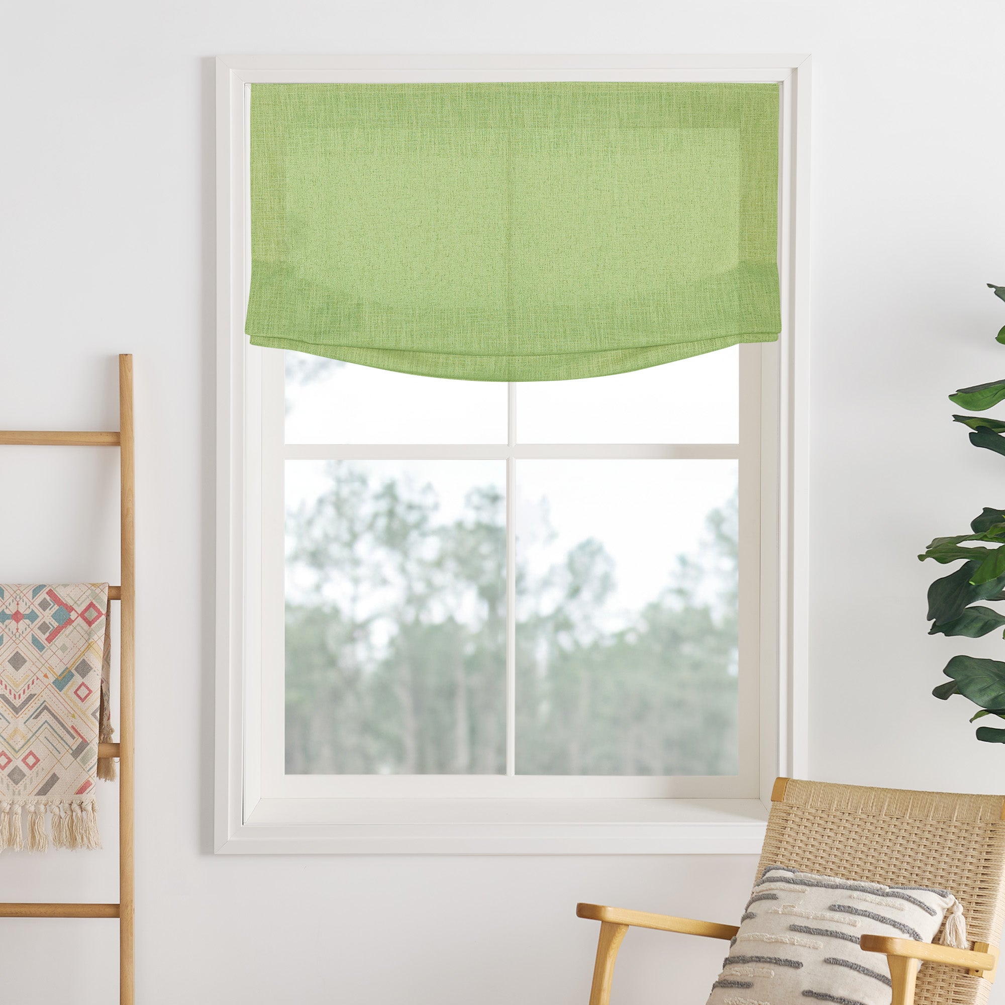 Lily Linen Roman Shades & Blinds | Relaxed-Neutral Decor