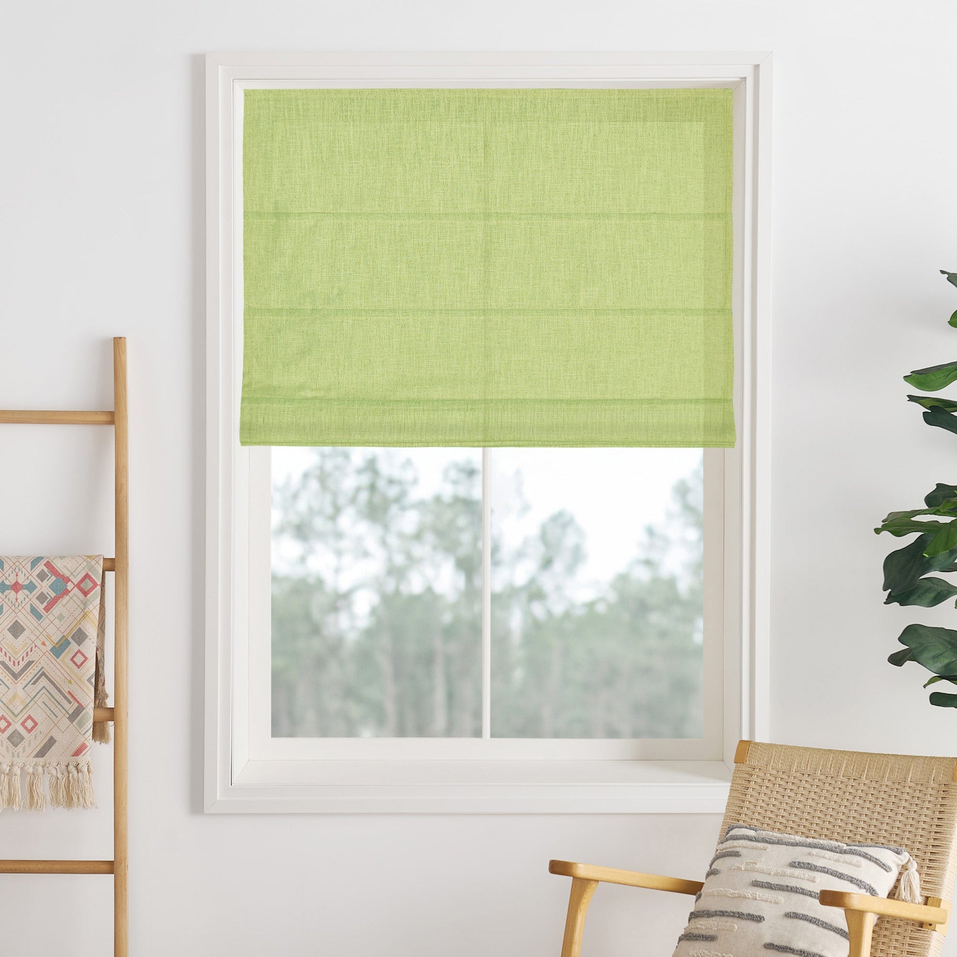 Lily Linen Roman Shades & Blinds-Neutral Decor