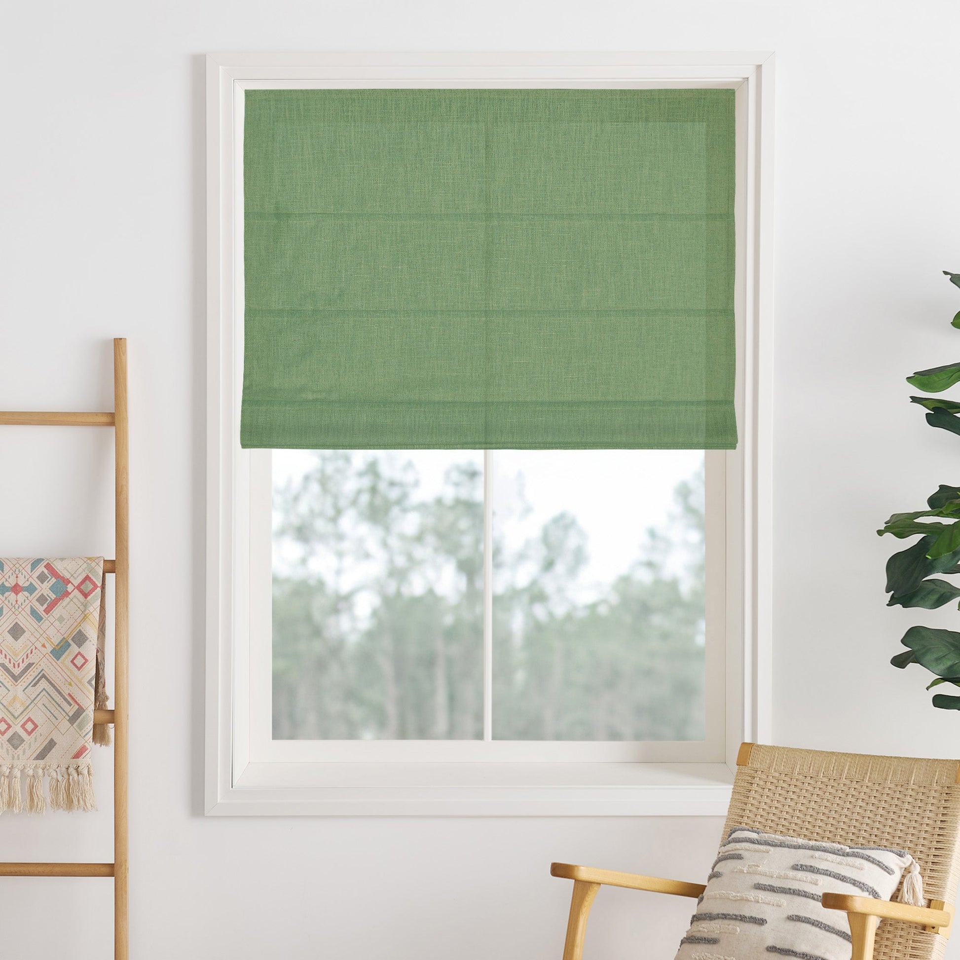 Lily Linen Roman Shades & Blinds-Neutral Decor