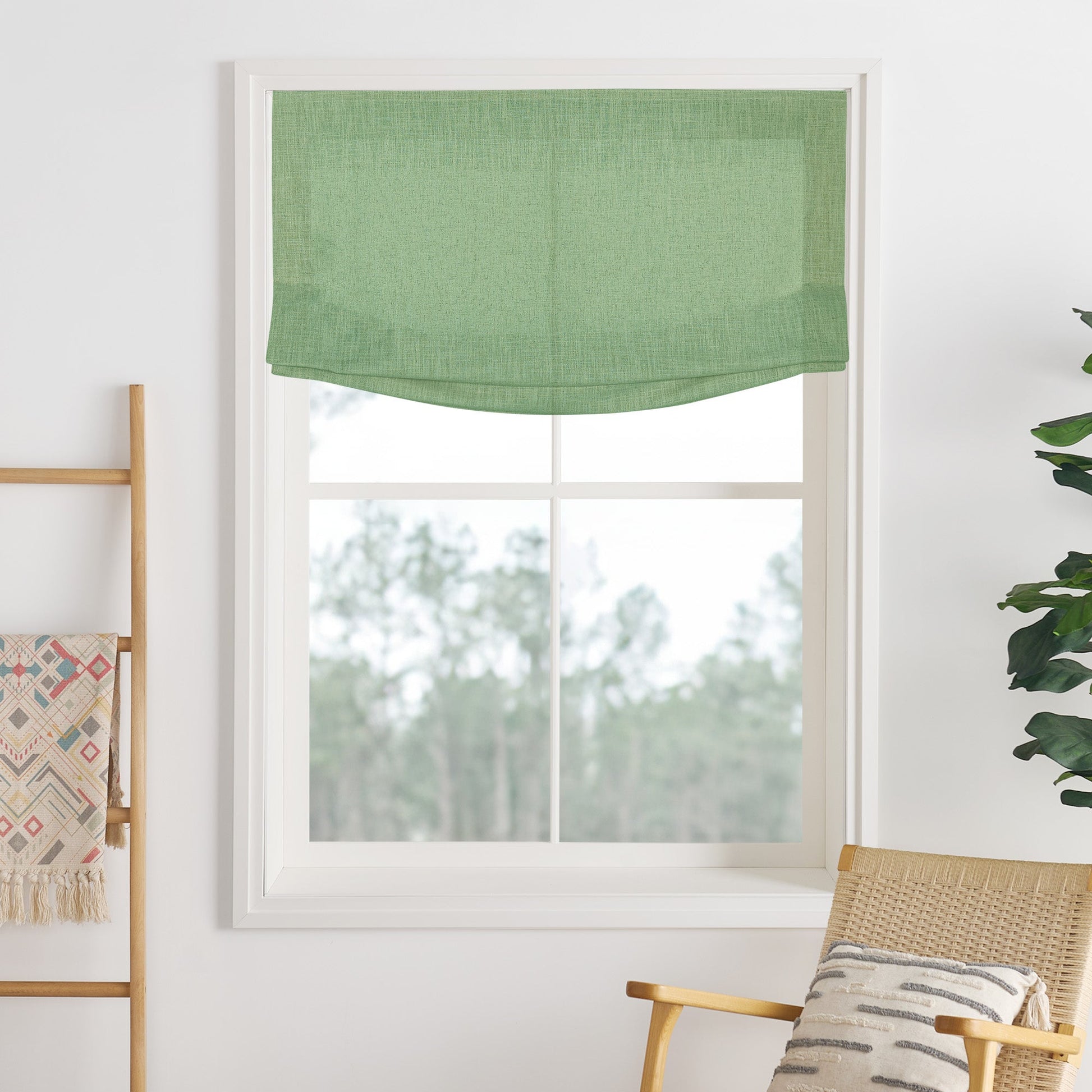 Lily Linen Roman Shades & Blinds | Relaxed-Neutral Decor