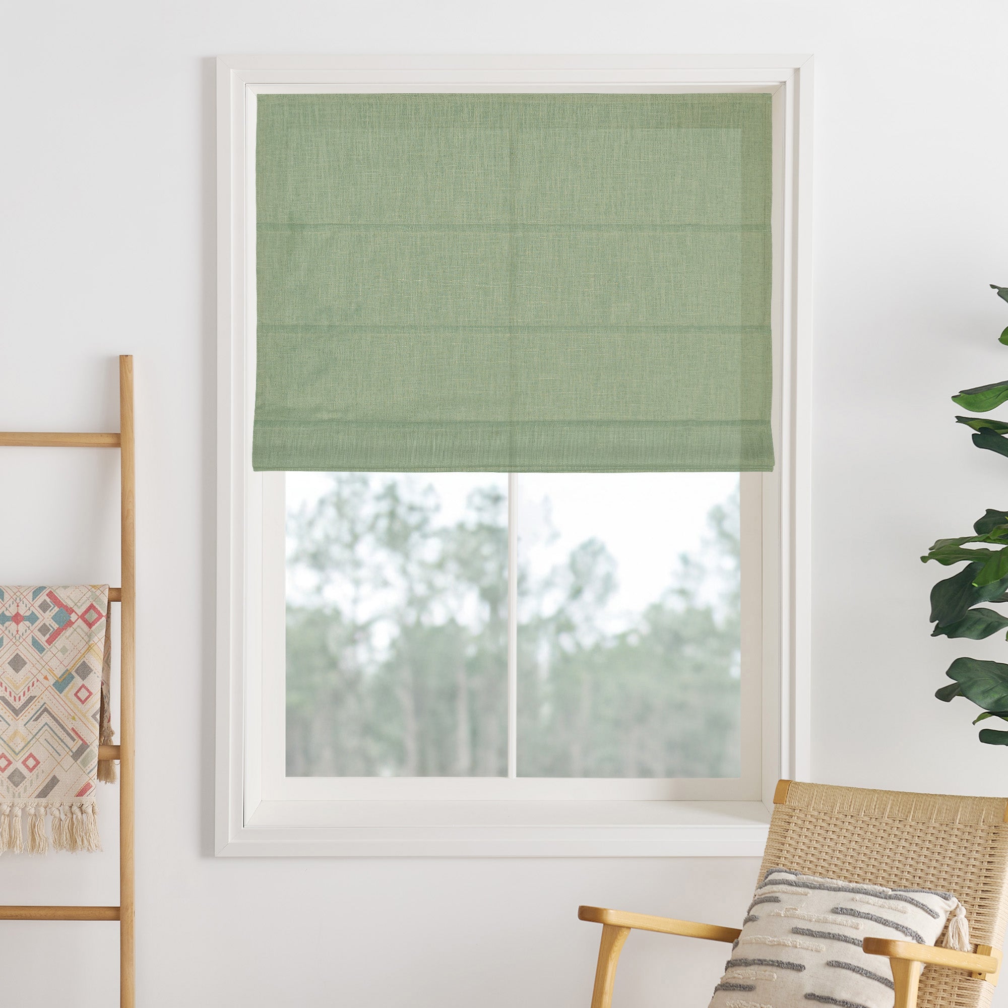 Lily Linen Roman Shades & Blinds-Neutral Decor