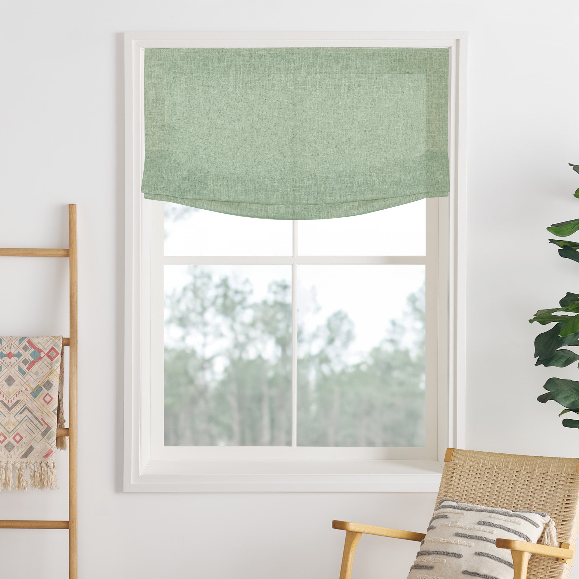 Lily Linen Roman Shades & Blinds | Relaxed-Neutral Decor