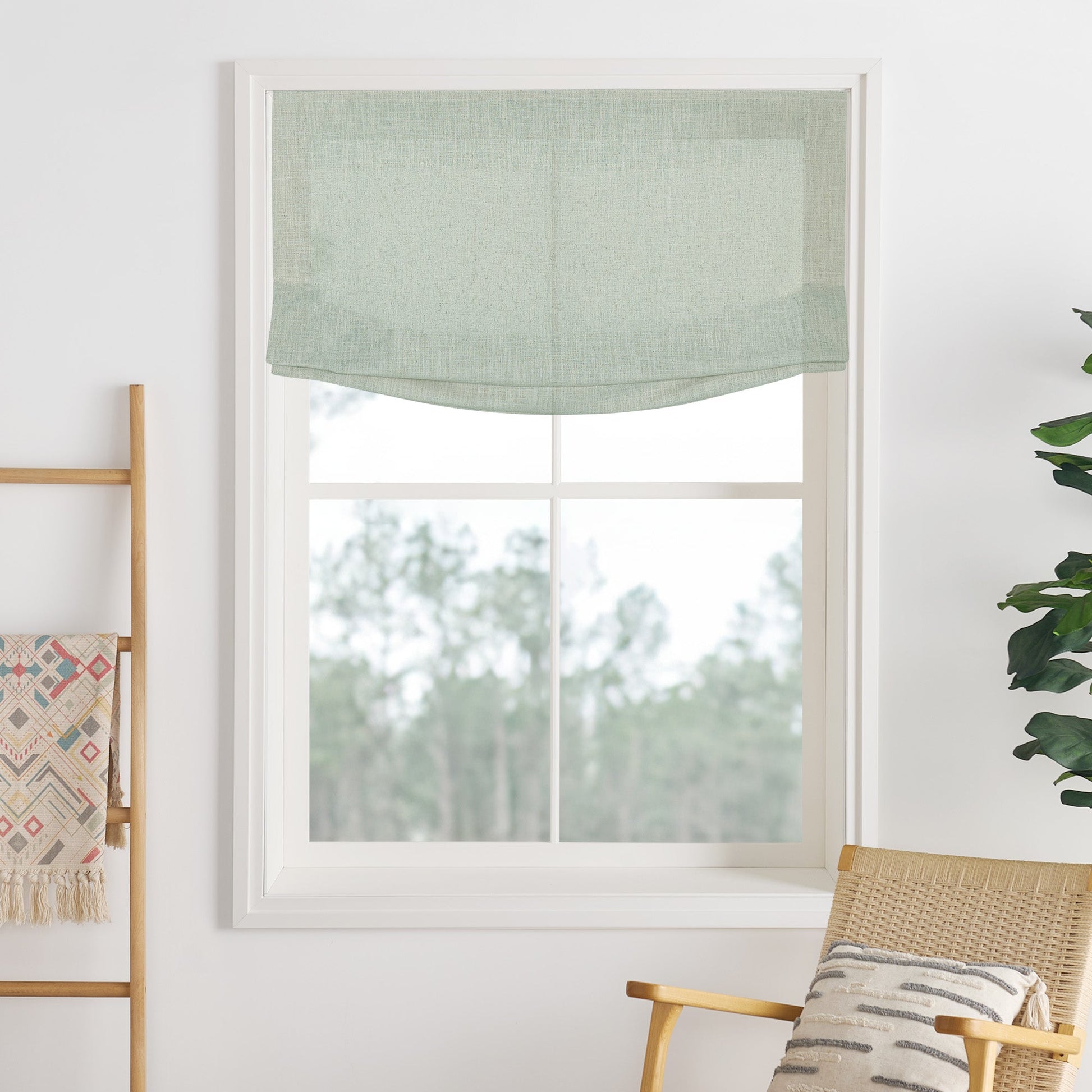 Lily Linen Roman Shades & Blinds | Relaxed-Neutral Decor