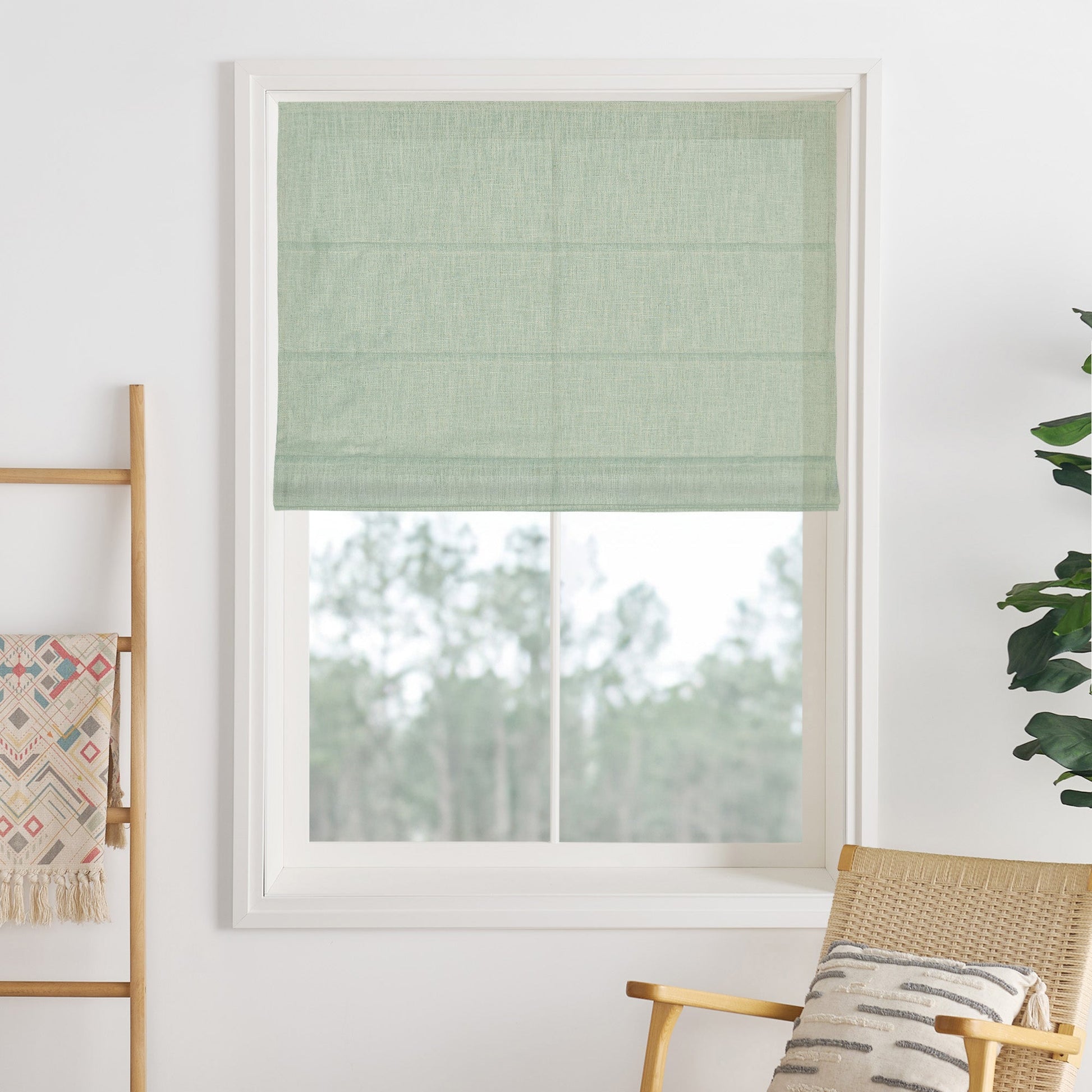 Lily Linen Roman Shades & Blinds-Neutral Decor