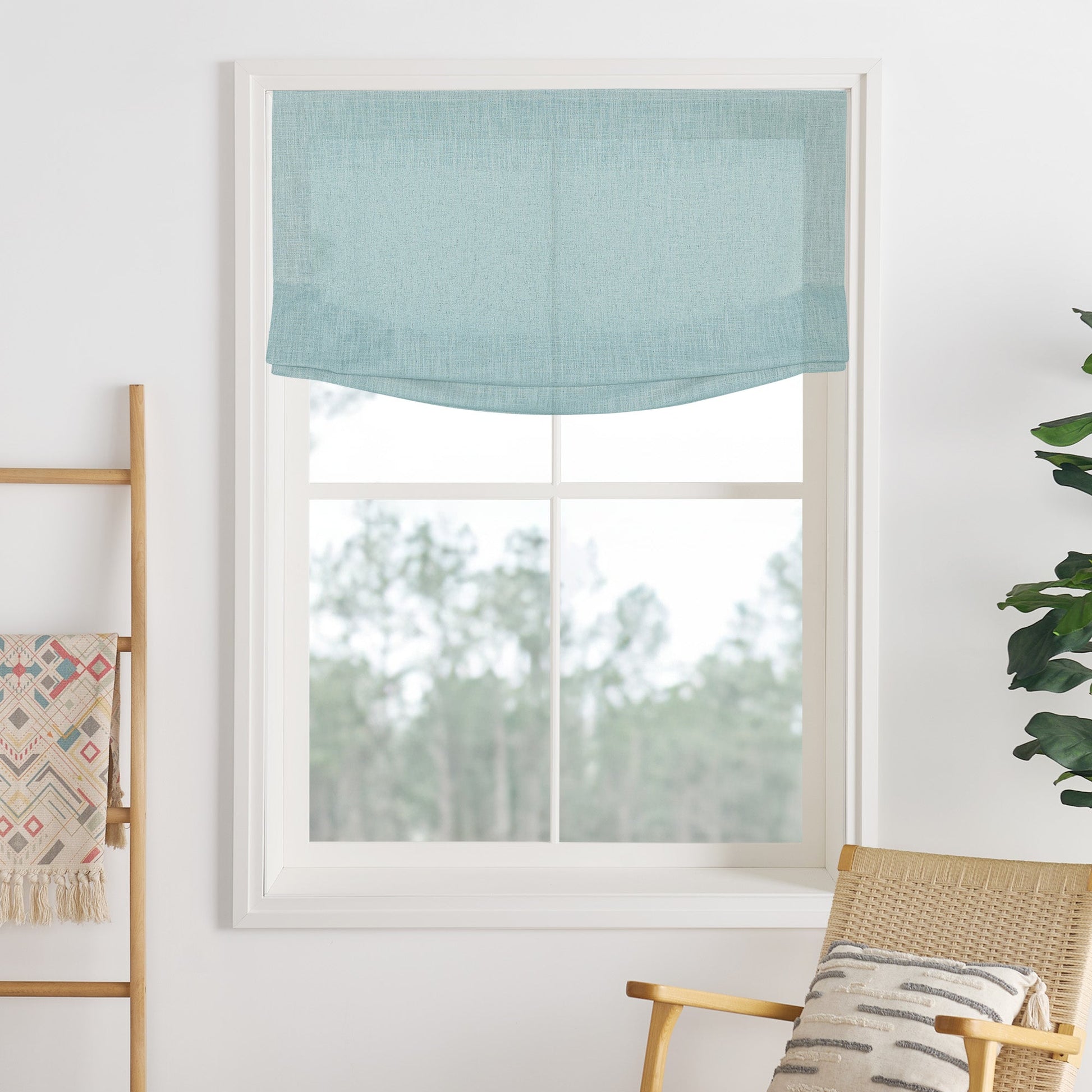 Lily Linen Roman Shades & Blinds | Relaxed-Neutral Decor