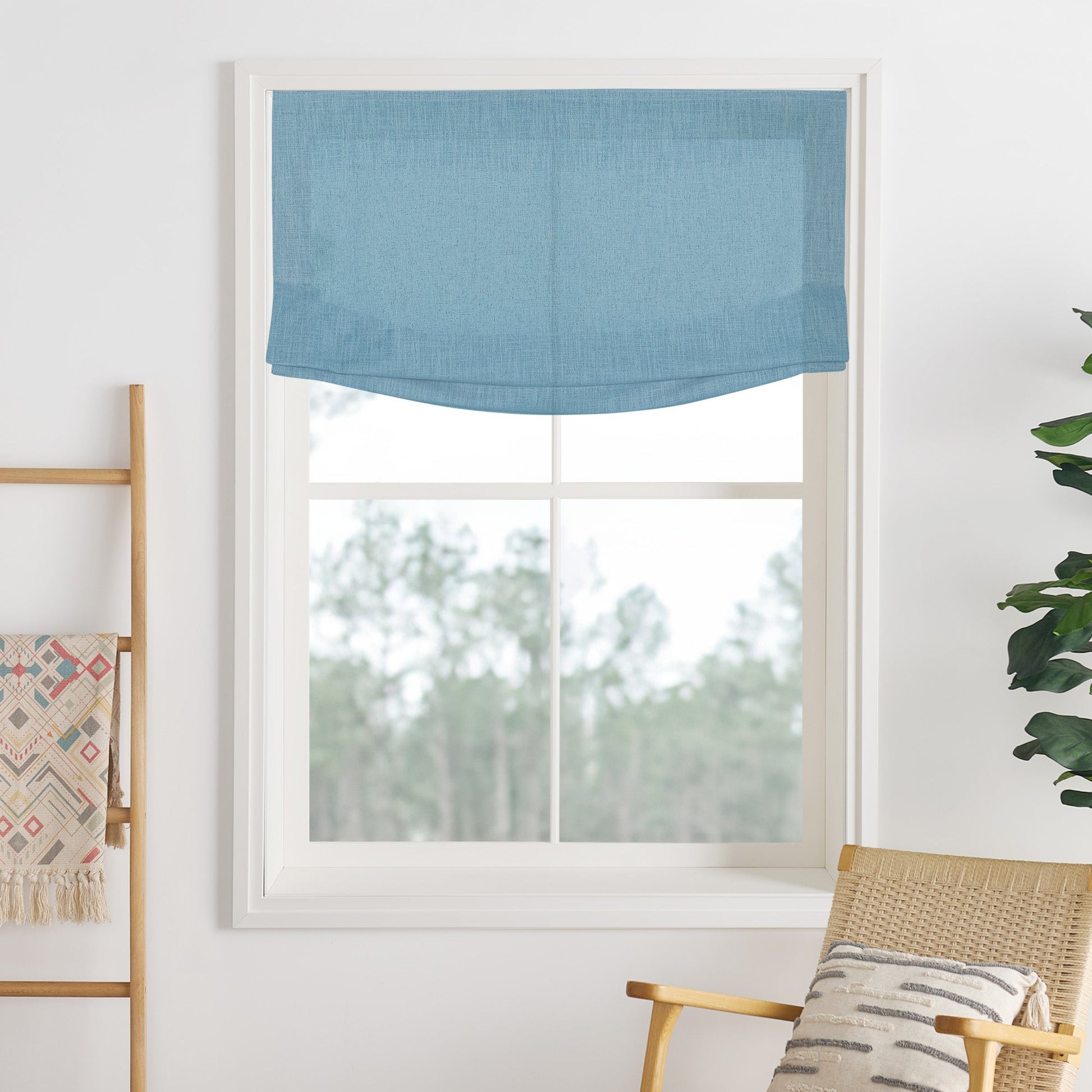 Lily Linen Roman Shades & Blinds | Relaxed-Neutral Decor