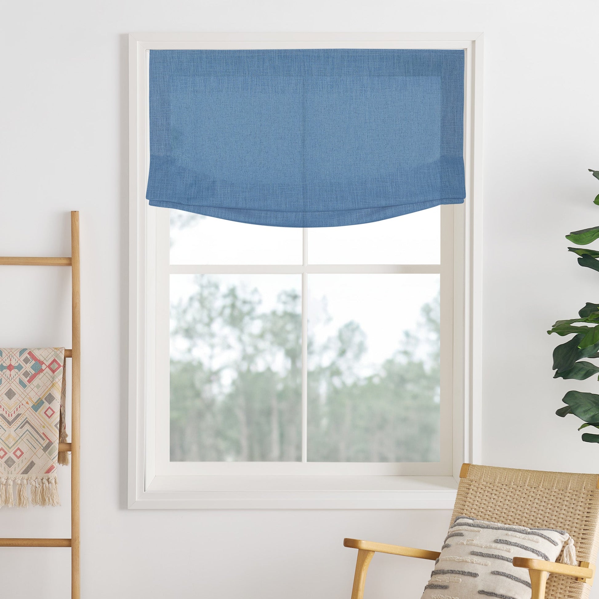 Lily Linen Roman Shades & Blinds | Relaxed-Neutral Decor