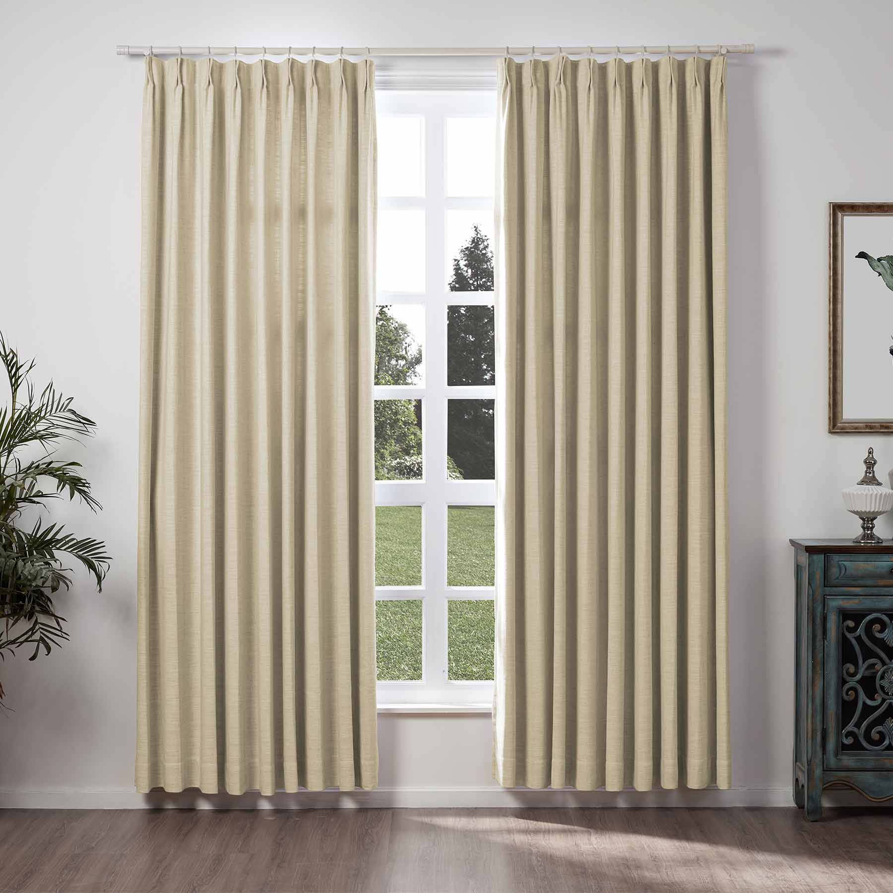 Lily Linen Curtains & Drapes Soft Top-Neutral Decor