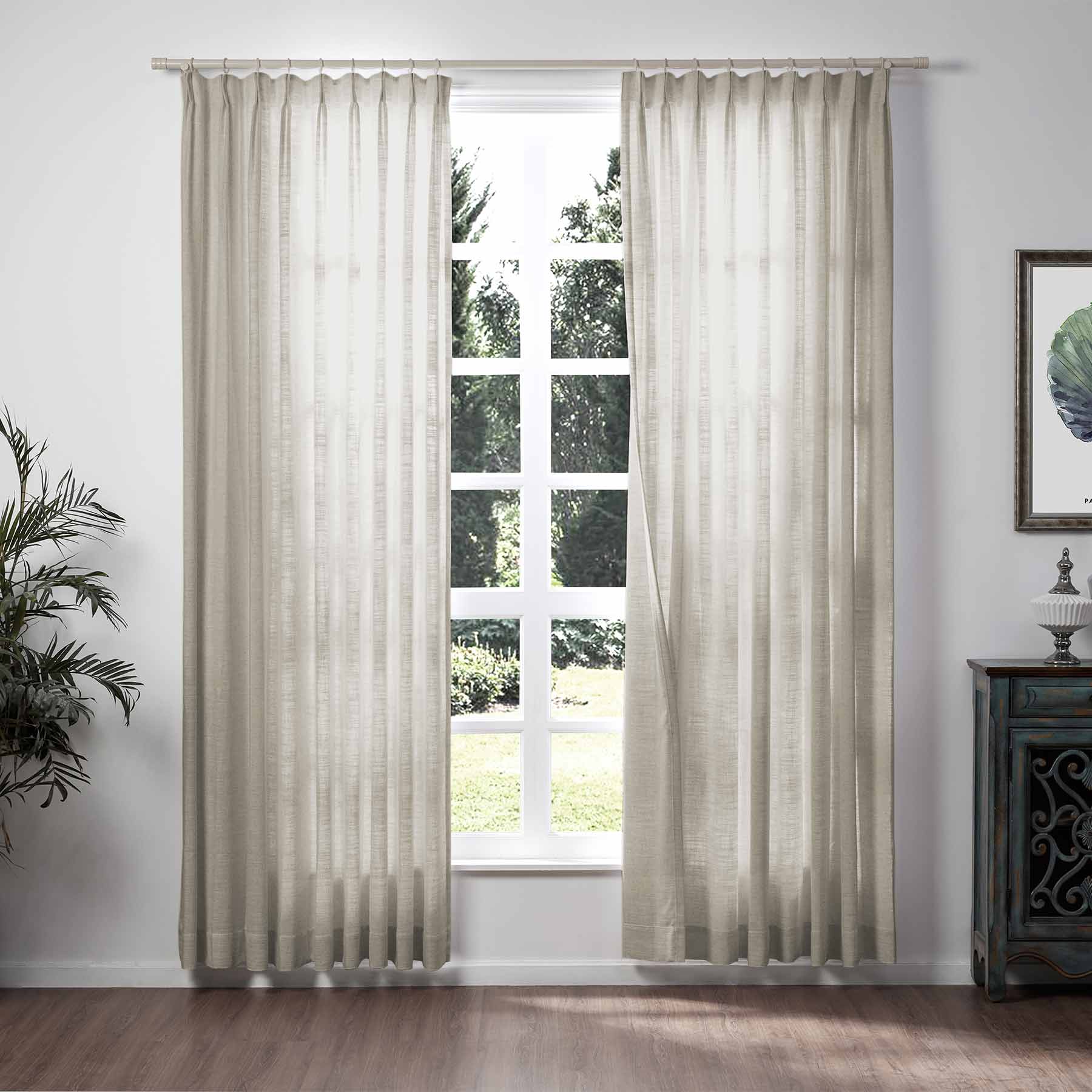 Lily Linen Curtains & Drapes Soft Top-Neutral Decor