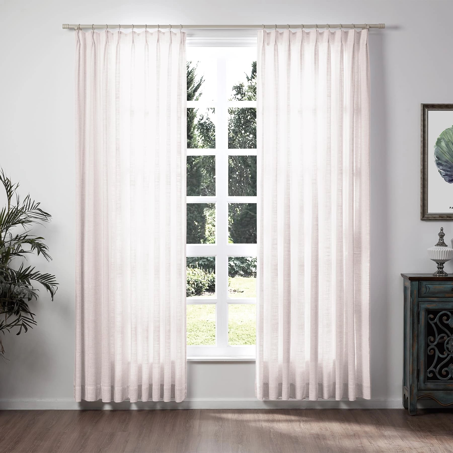 Lily Linen Curtains & Drapes Soft Top-Neutral Decor