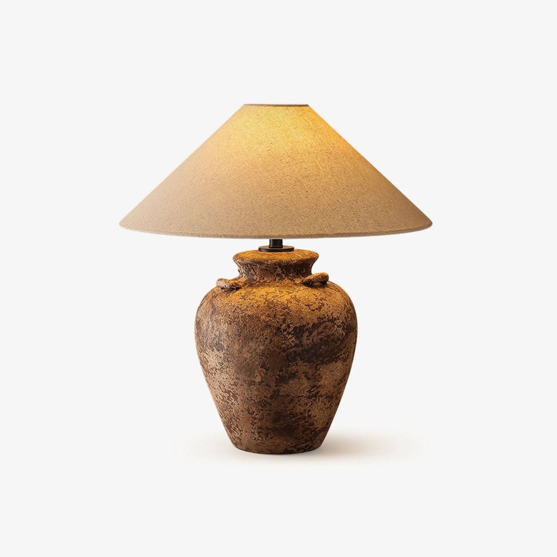 Caelum Vintage Fabric Table Lamp-Neutral Decor