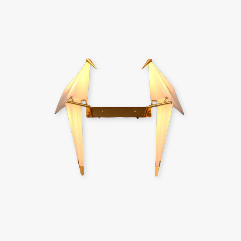 Arisha Wall Lamp Bird Vintage/Art-Deco, Metal/Acrylic, Bedroom - Neutral Decor