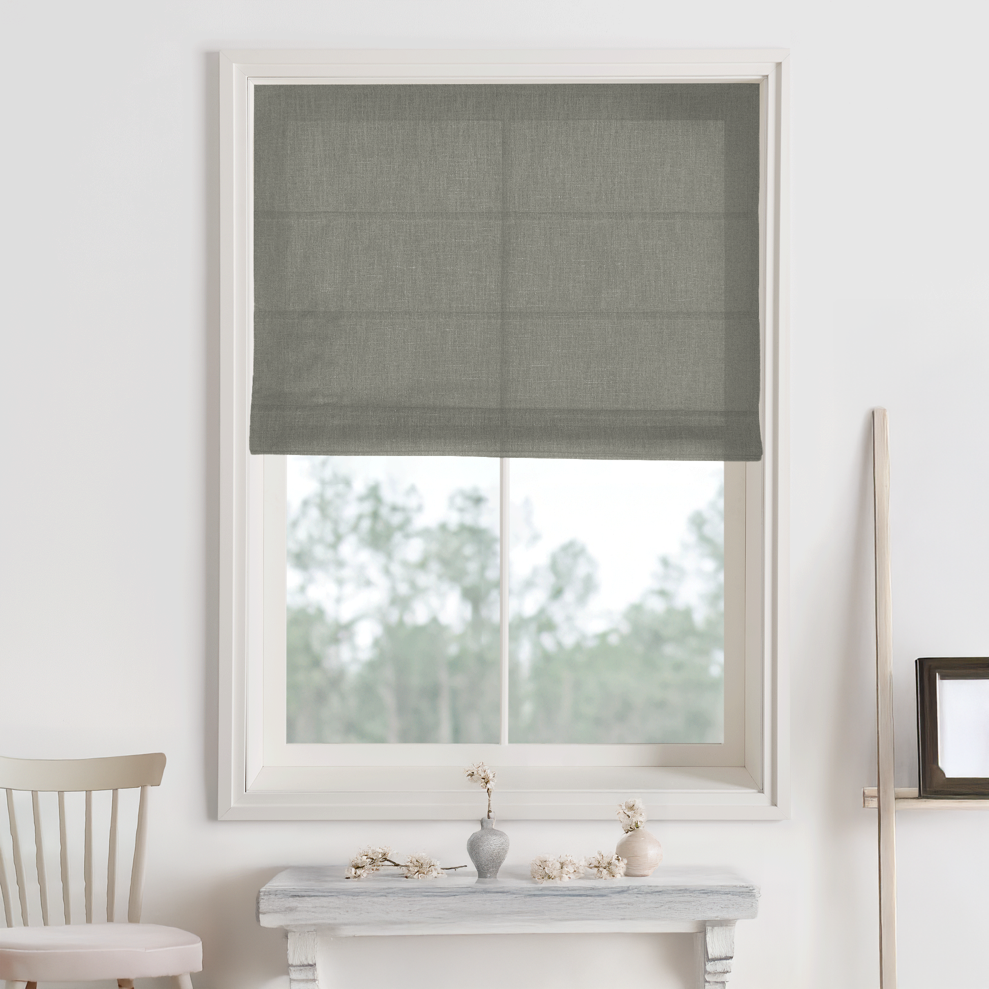 Bella Cotton Roman Shades & Blinds-Neutral Decor