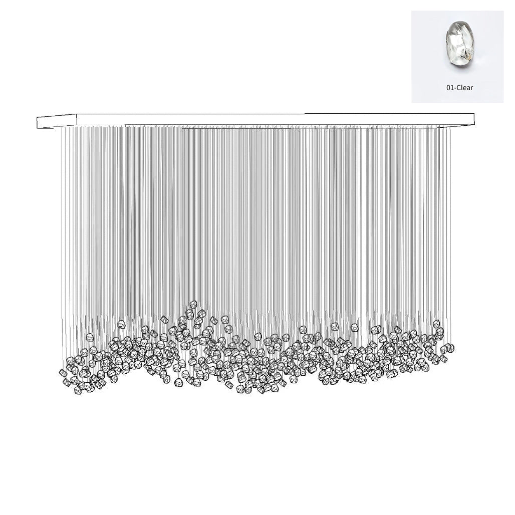 Belora Postmodern Luxury Stone Crystal Chandelier-Neutral Decor