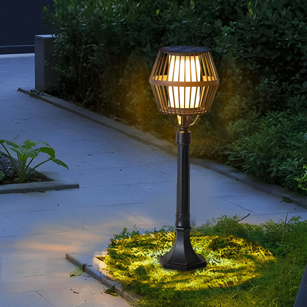 Deirdre Modern Solar Caged Outdoor Lanterns