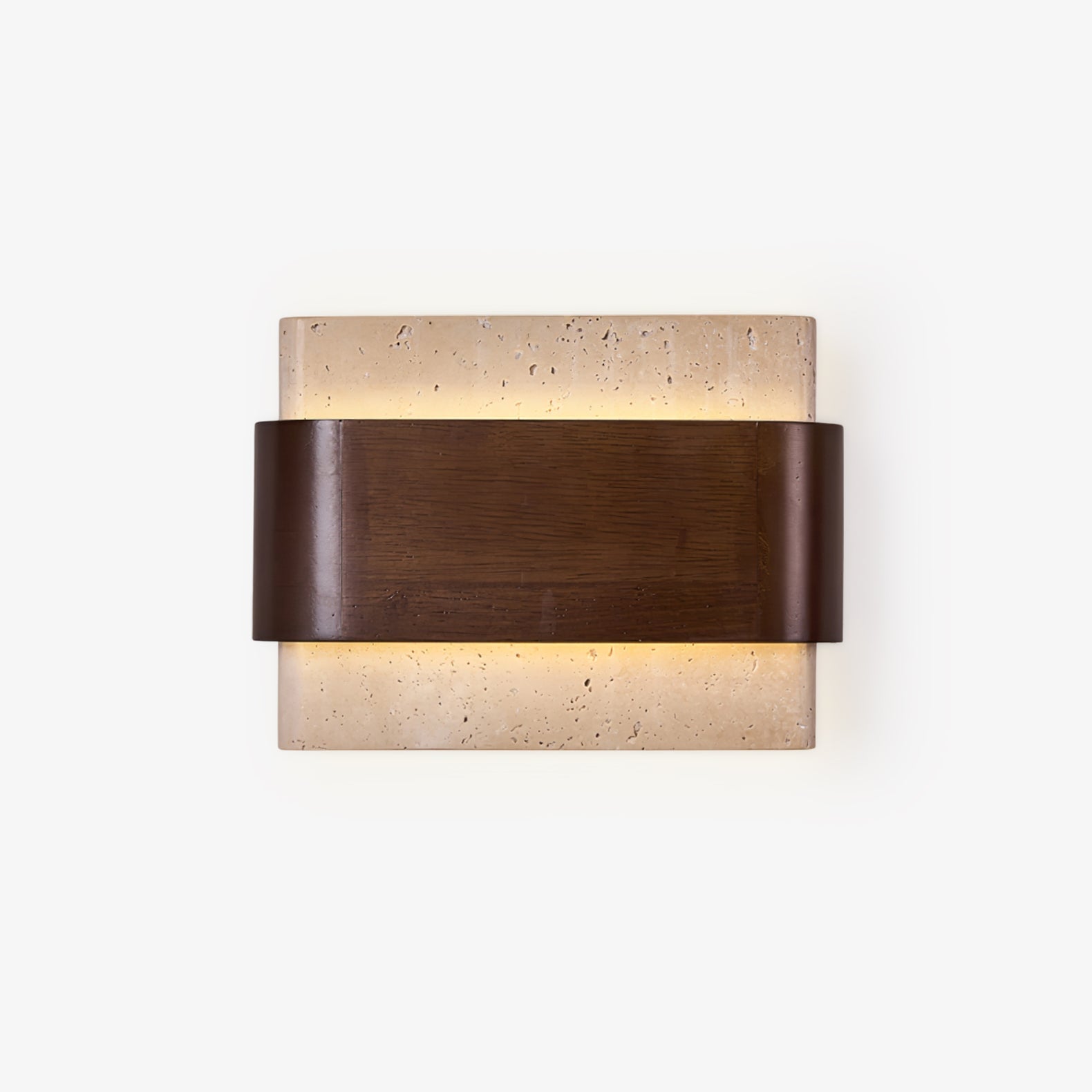 Ulnoros Paneled Travertine Wall Light-Neutral Decor