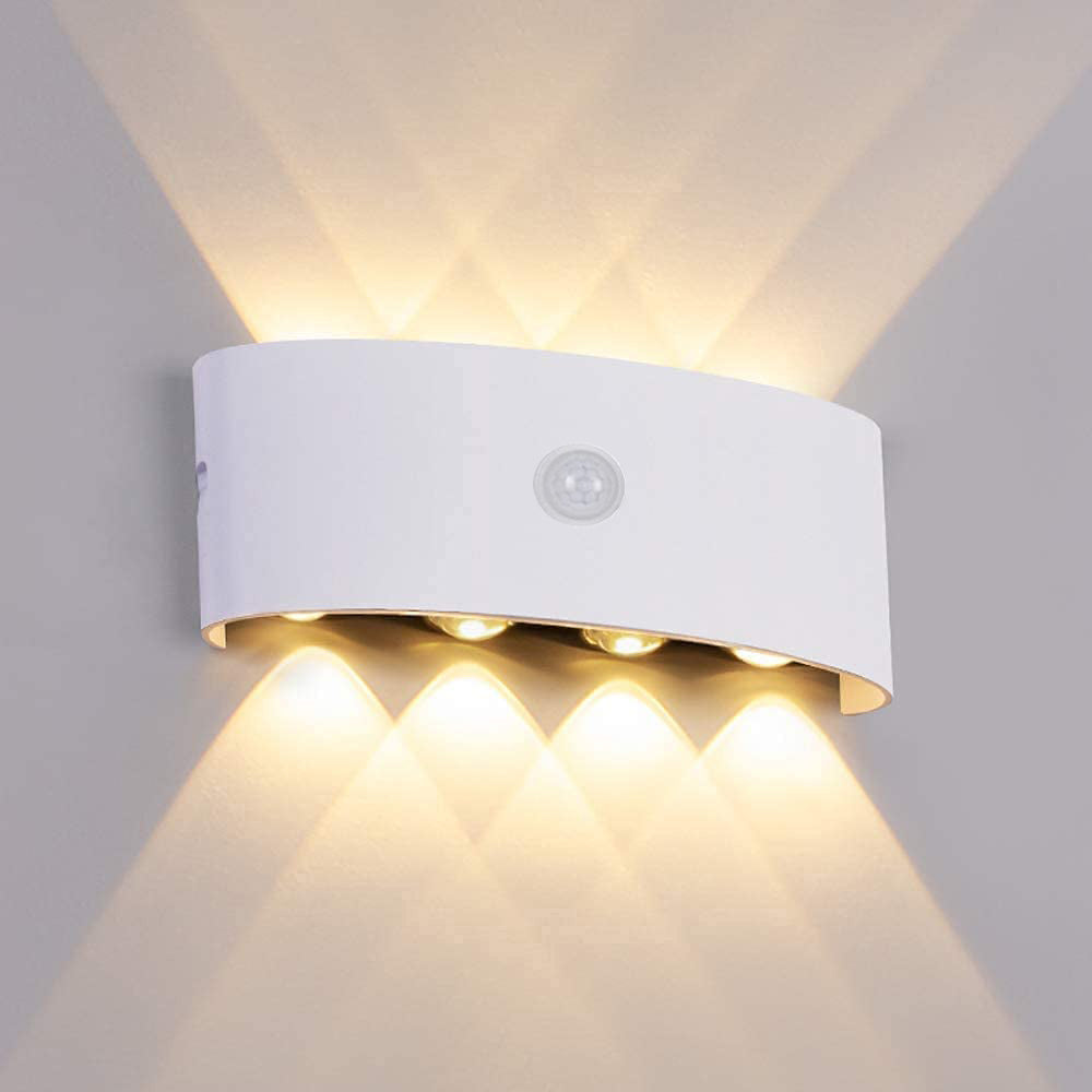 Ray Modern Simple Metal/Acrylic Fixtures Up And Down LED Light Wall Lamp, Black/White - Neutral Decor
