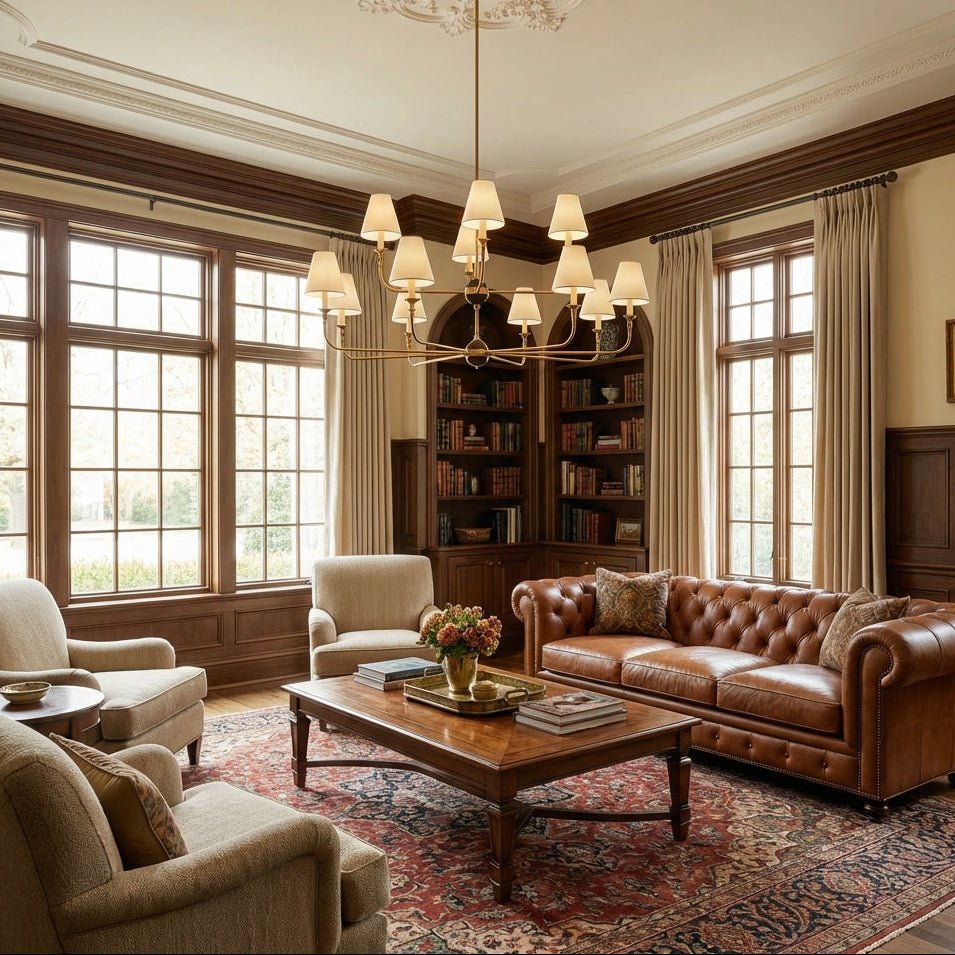 Astris Brass Chandelier-Neutral Decor