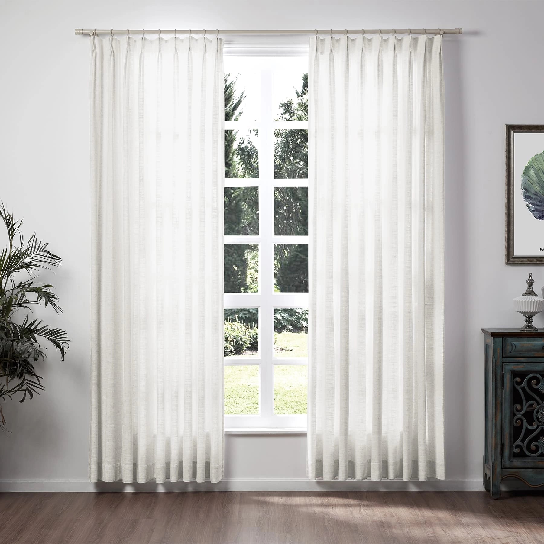 Lily Linen Curtains & Drapes Soft Top-Neutral Decor