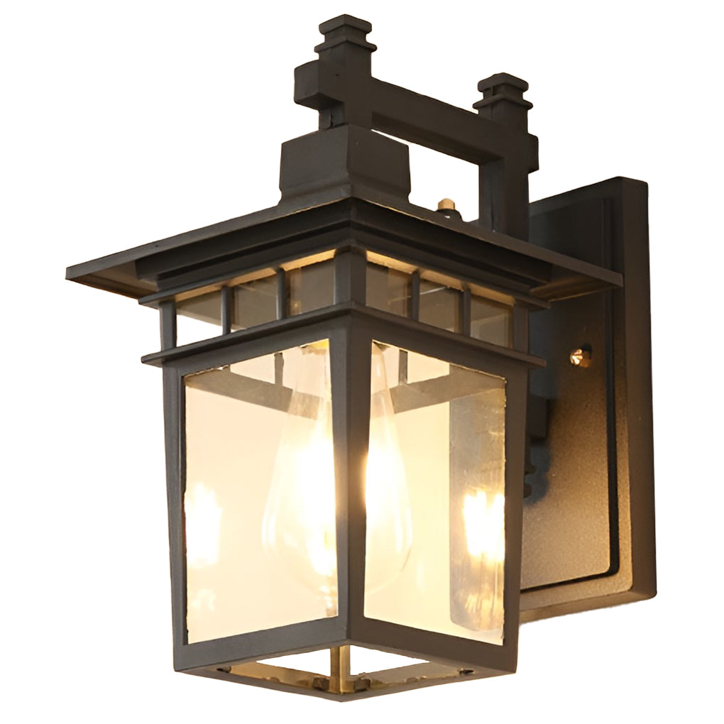 Tabi LED Waterproof Retro Glass Outdoor Wall Sconce Light