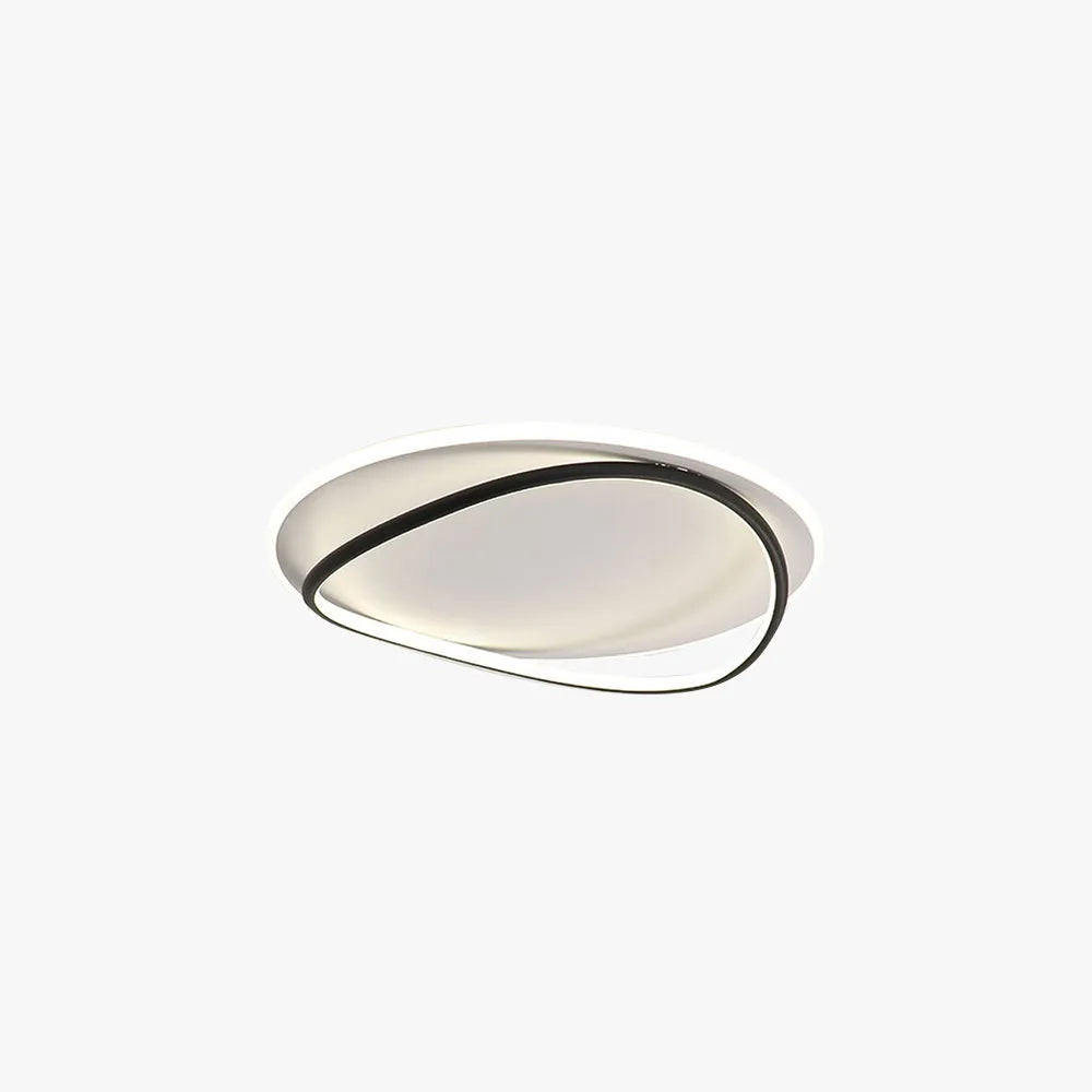 Arisha Minimalist Ring Modernom Flush Mount Ceiling Light - Neutral Decor