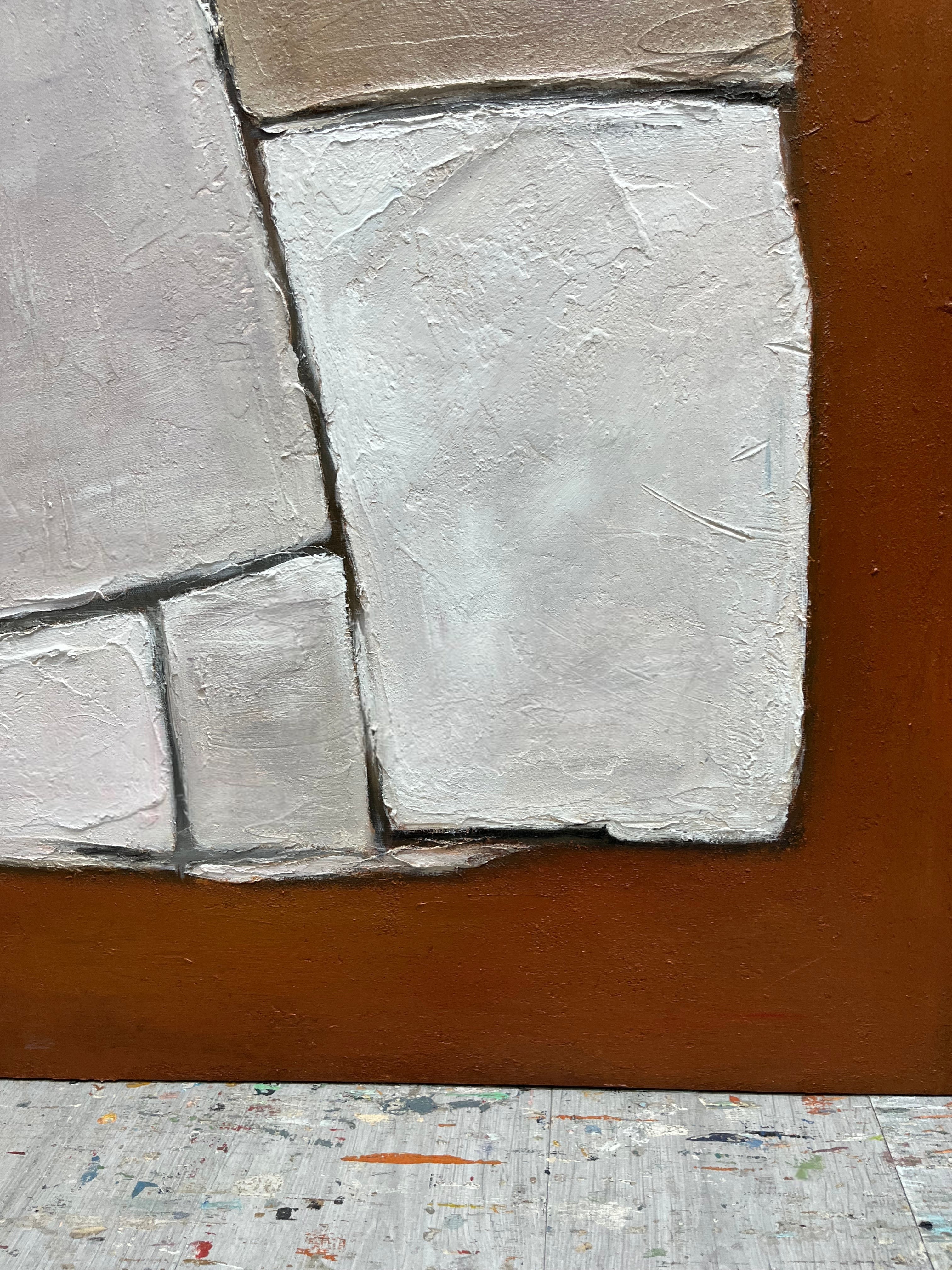 Wall Art Minimalist Geometric Block Brown - Neutralighting