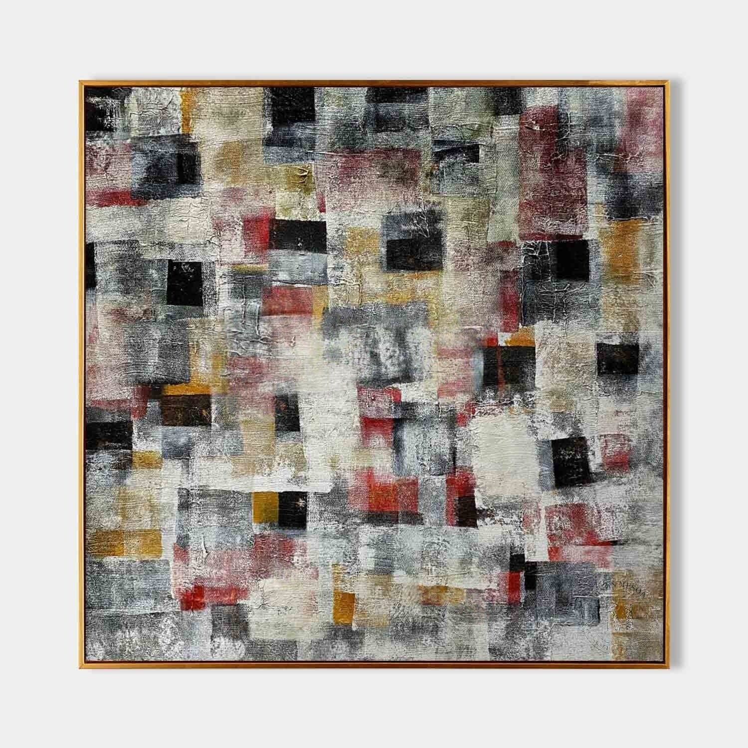 Wall art Abstract Geometric Block Color - Neutralighting