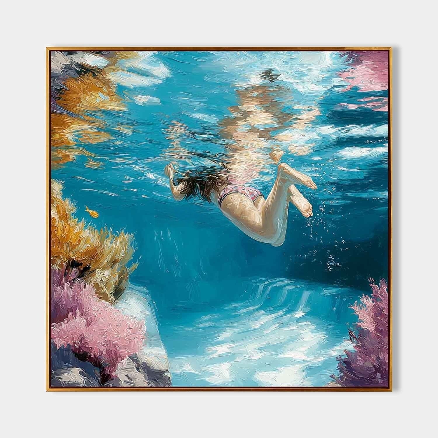 Tropical Underwater Snorkeling Impasto Painting - Neutralighting