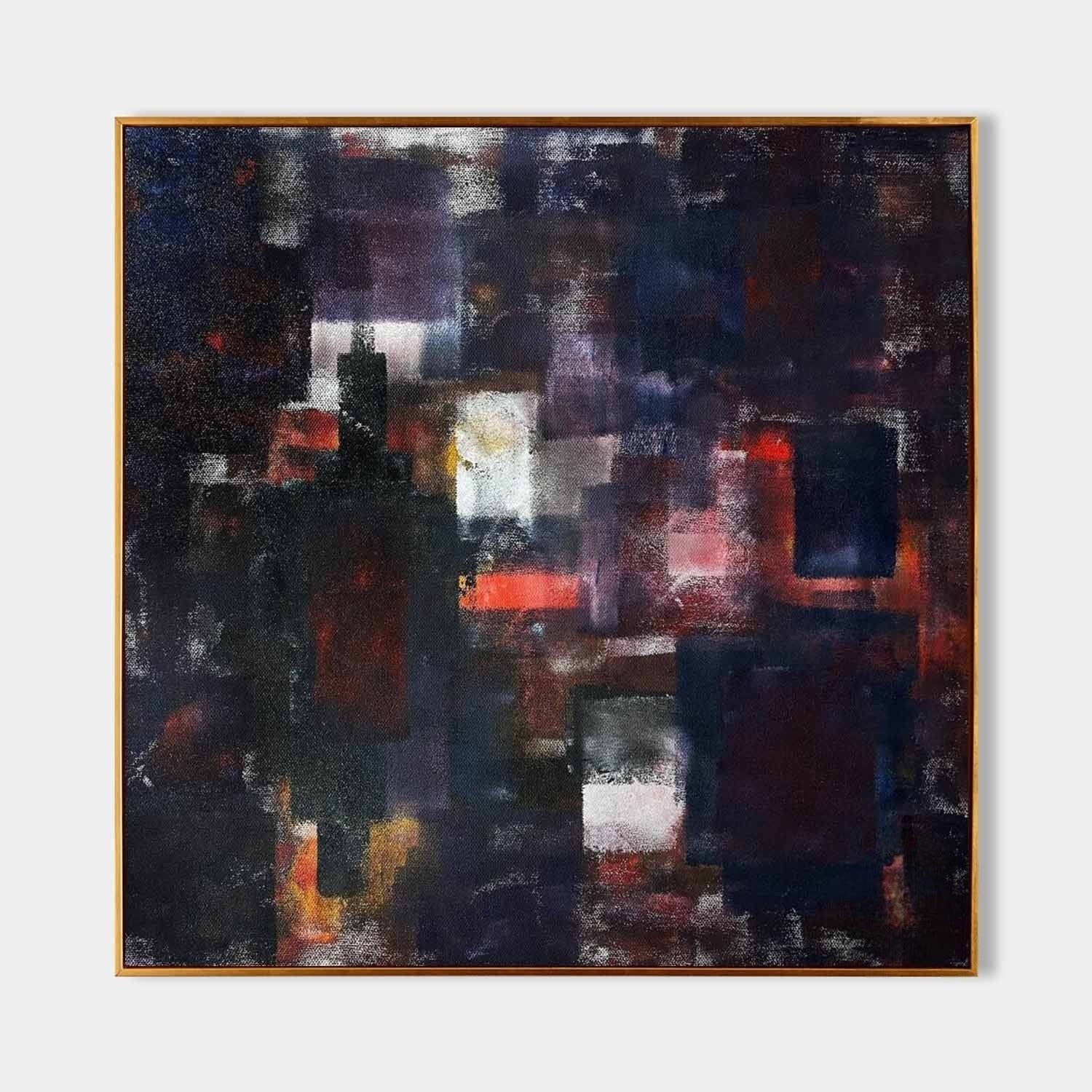 Wall Art Square Abstract Expressionist - Neutralighting