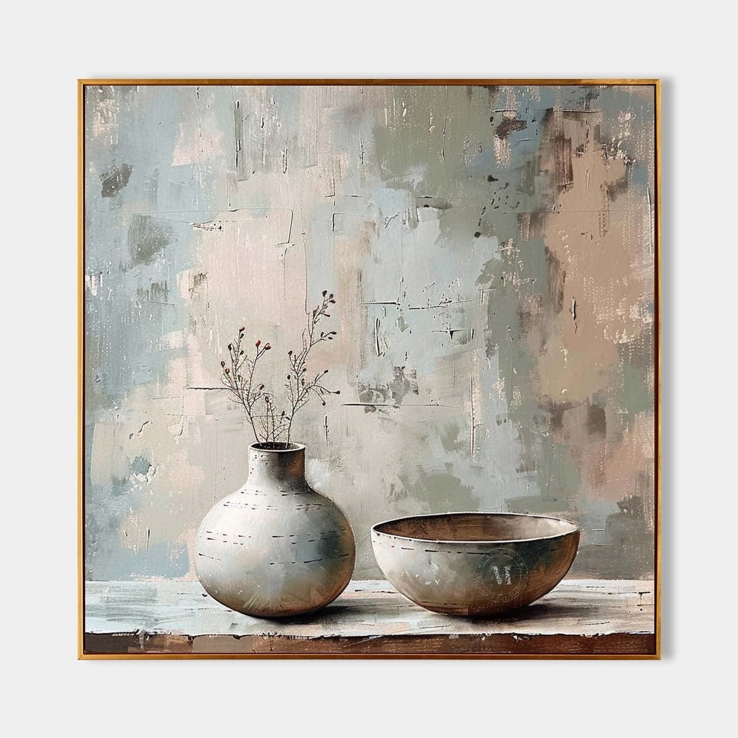 Wall Art Minimalist Vase Bowl Still Life - Neutralighting