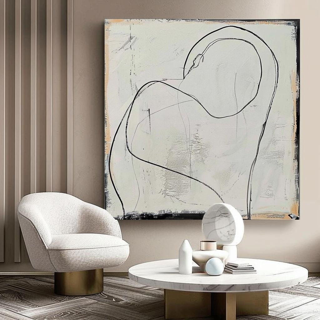 Wall Art Minimalist Embrace Abstract - Neutralighting