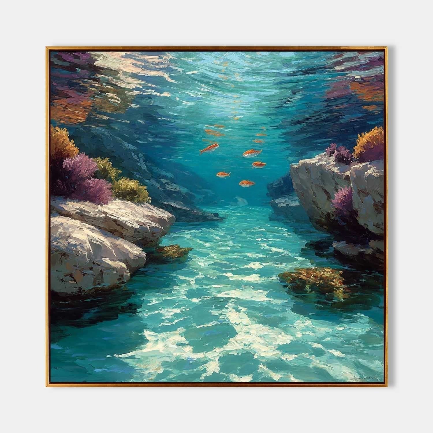 Wall Art Underwater Cove Fish Coral Realistic - Neutralighting