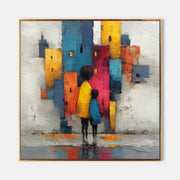 Wall Art Warm Textured Parent Child - Neutralighting